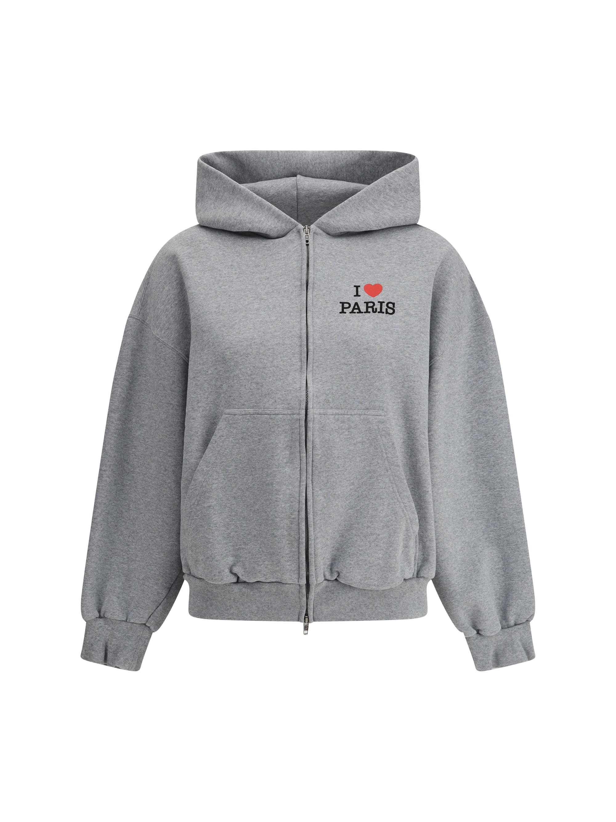 パーカー・フーディ BL259 I LOVE PARIS & BALENCIAGA HOODIE I Love Paris & Balenciaga Hoodie Large Fit in Black Faded