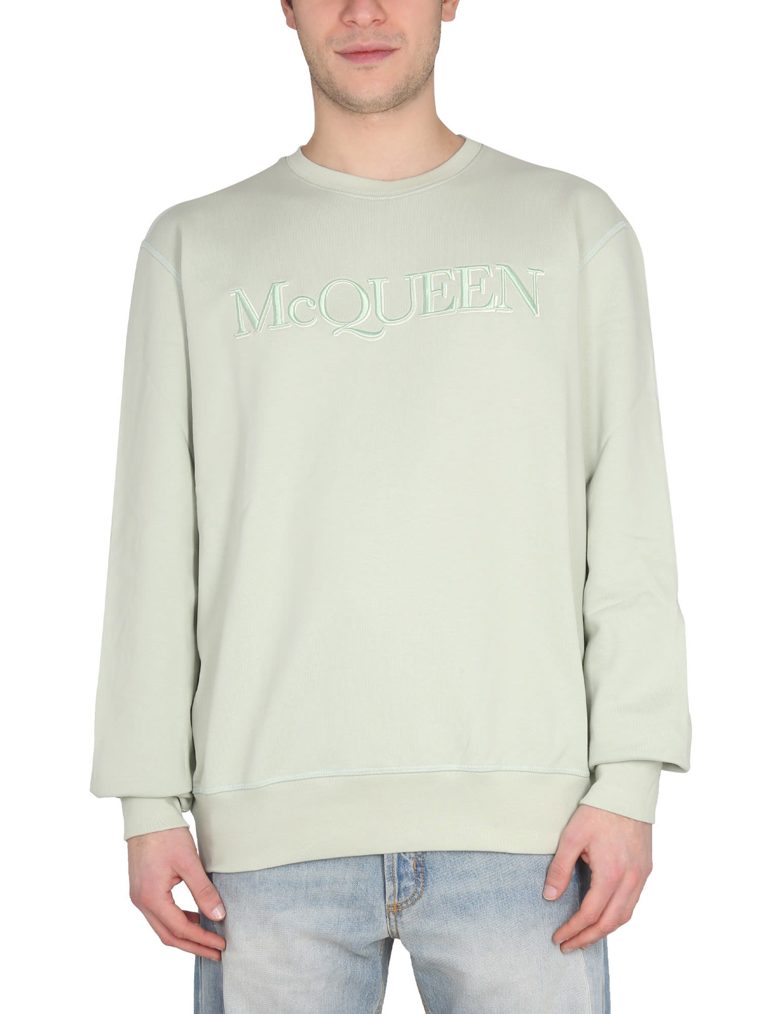 スウェット・トレーナー Alexander Mcqueen Sweatshirt With Logo Embroidery Alexander McQueen Logo Embroidery Sweatshirt | italist