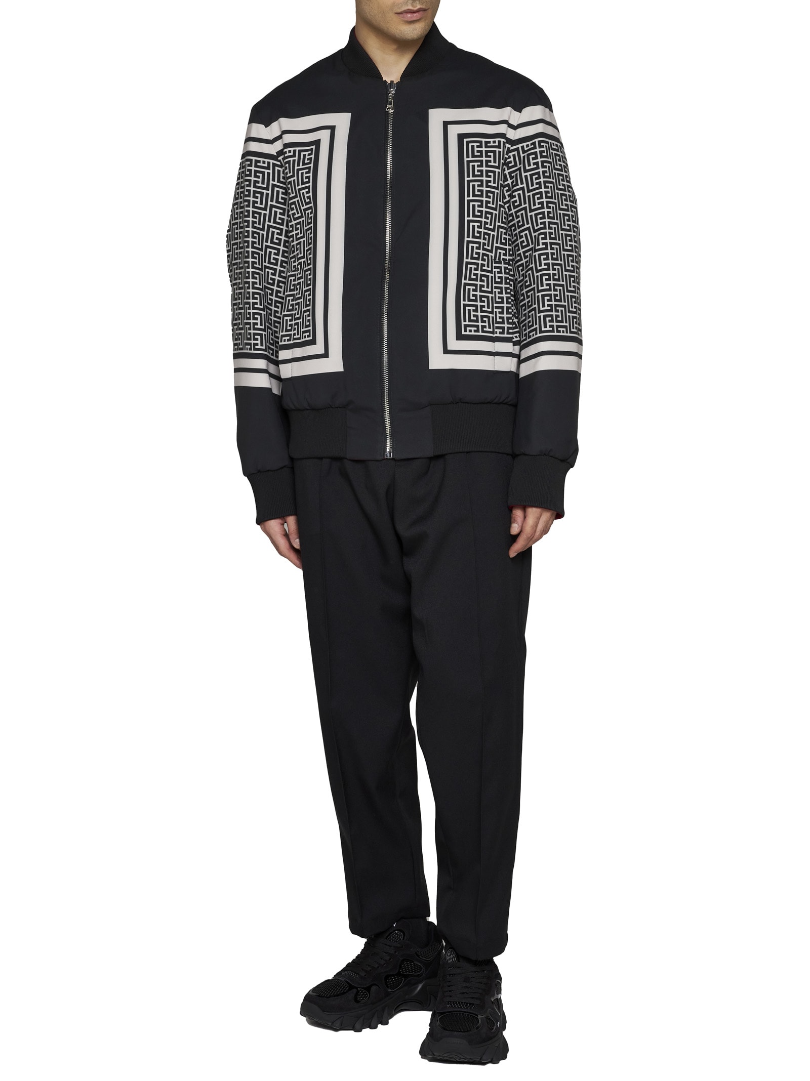 Motion Bomber Jacket Embossed Monogram/white –