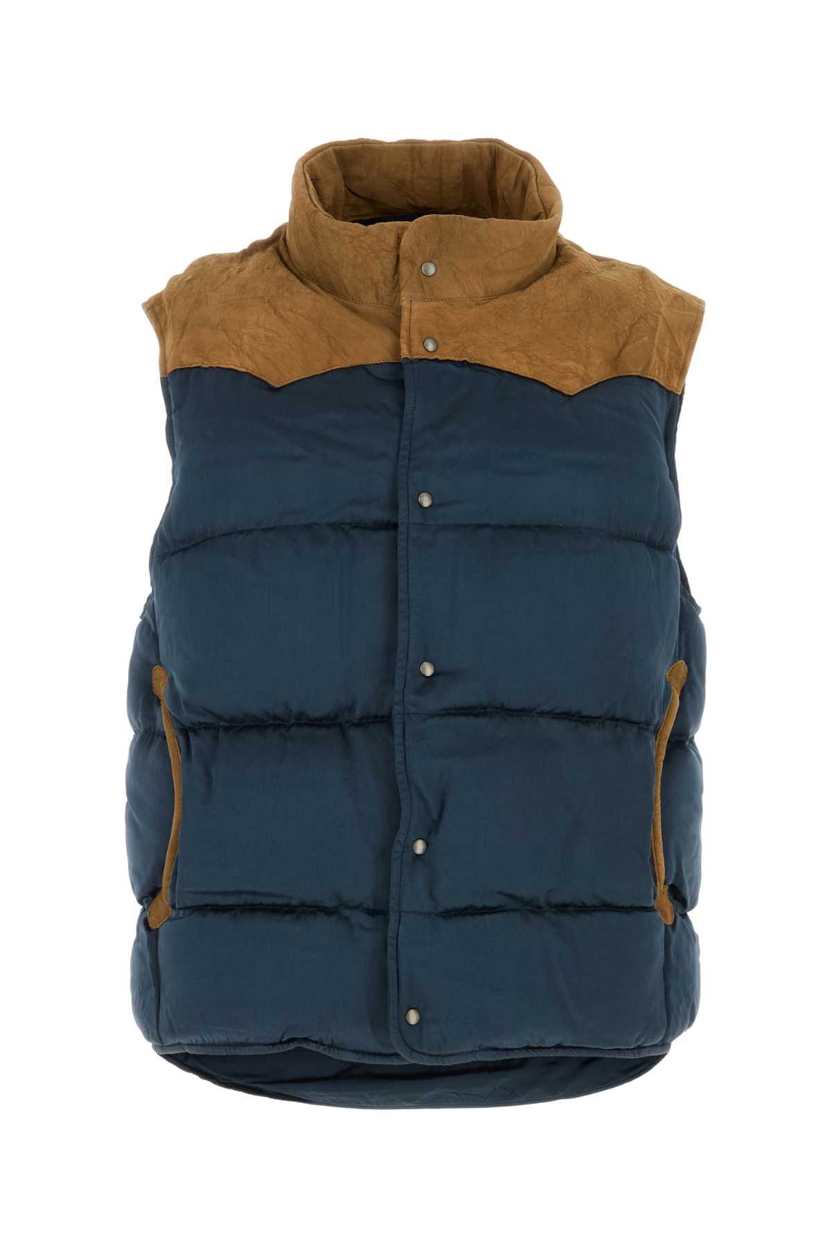ジャケット・アウター visvim COLTER DOWN VEST size:3 Visvim Blue Rayon Colter Down Jacket | italist