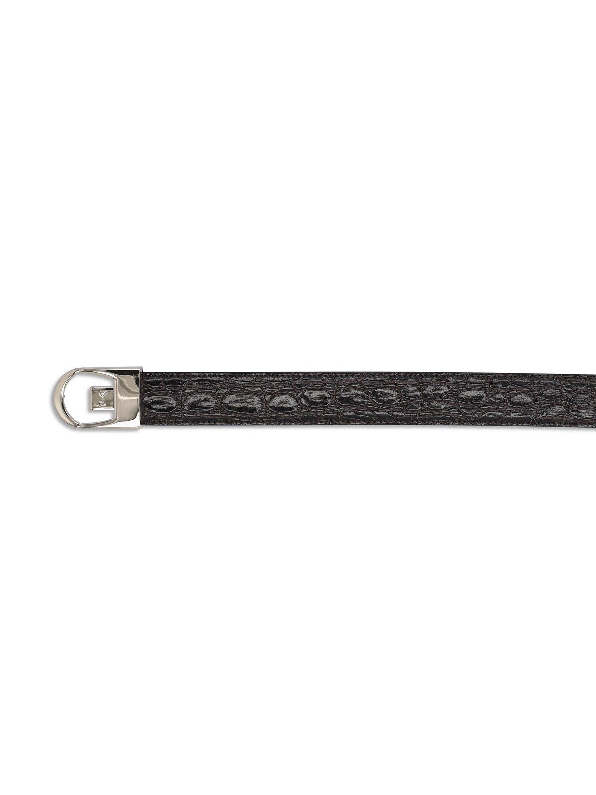 【送料&関税込】Saint Laurent Logo Engraved Reversible Belt SAINT LAURENT logo-engraved belt | REVERSIBLE