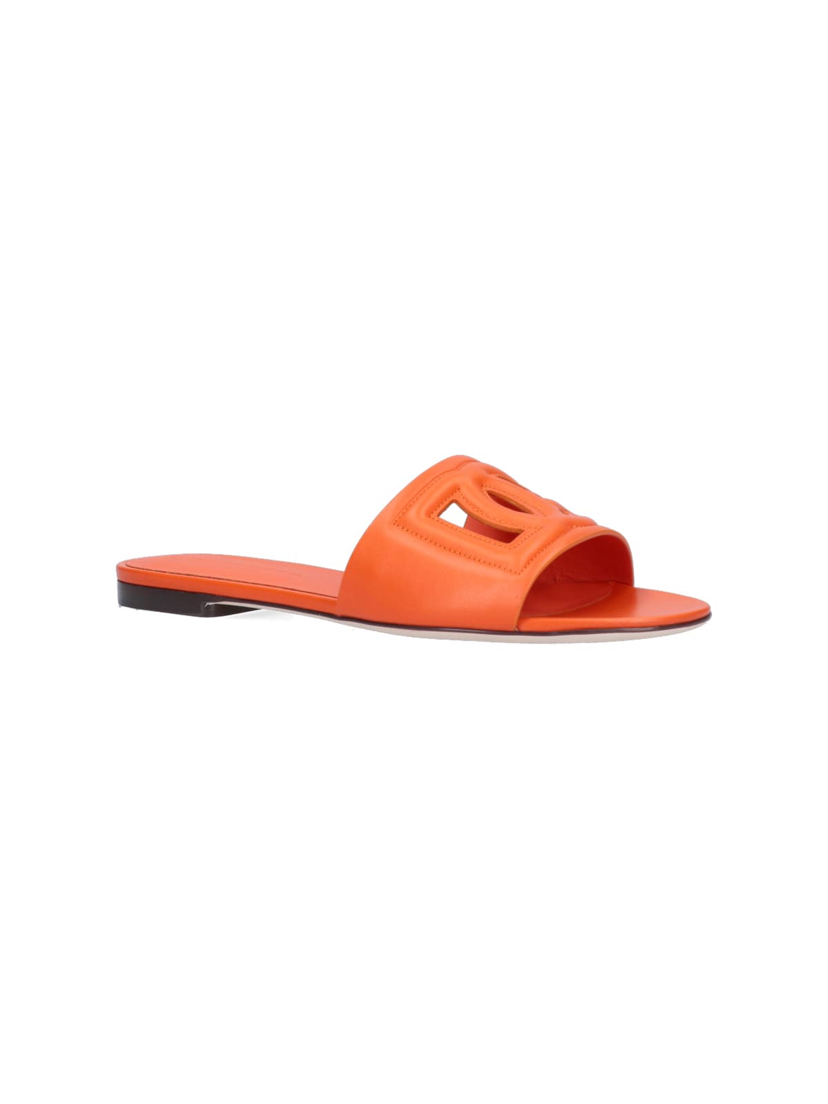 サンダル Dolce & Gabbana FW25 Logo slides (A80397AO602 80999) Calfskin slide in Black for Men | Dolce&Gabbana® US