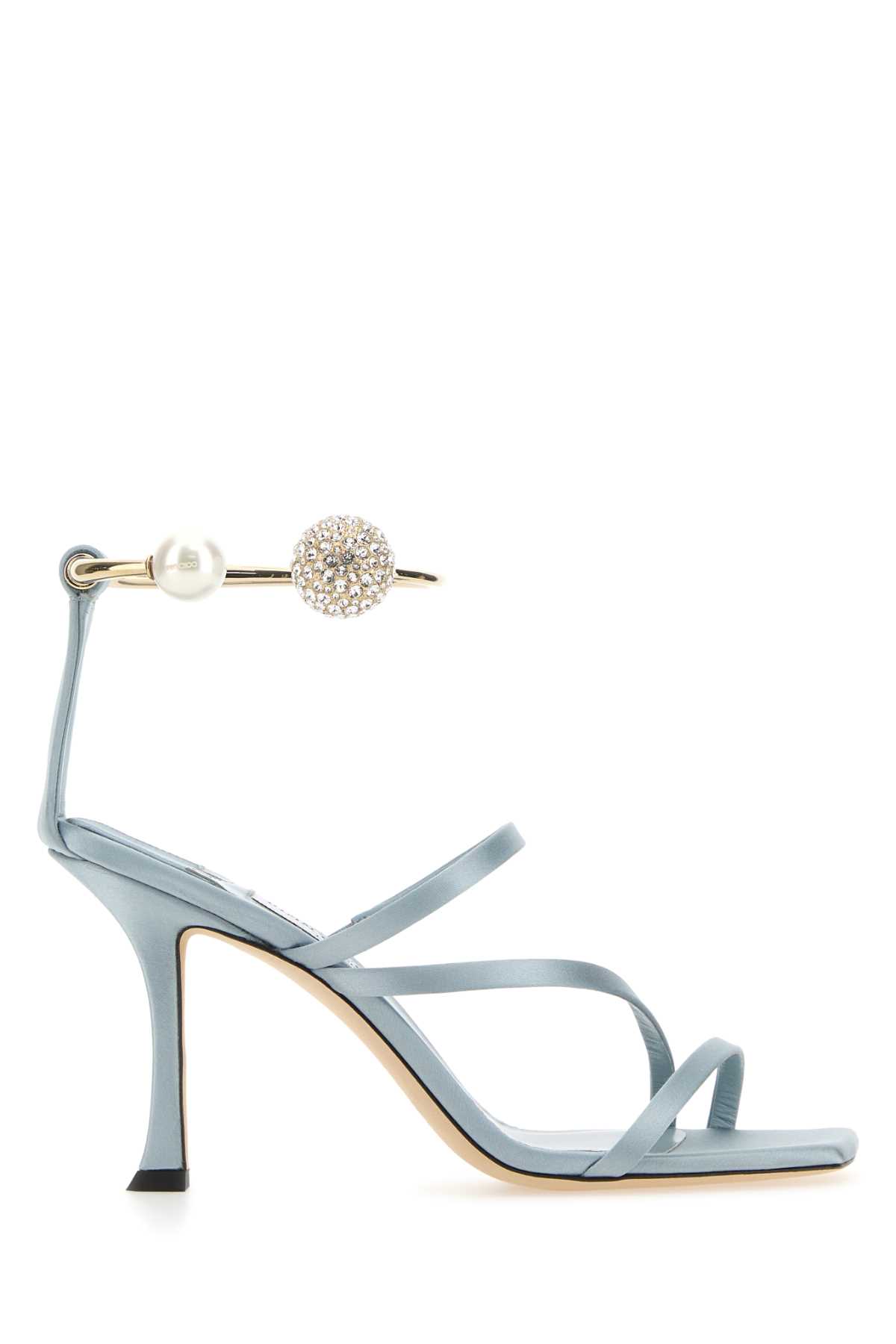 【送料&関税込】Jimmy Choo Powder Blue Satin Ottilia Sandals Jimmy Choo Powder Blue Satin Ottilia Sandals | italist