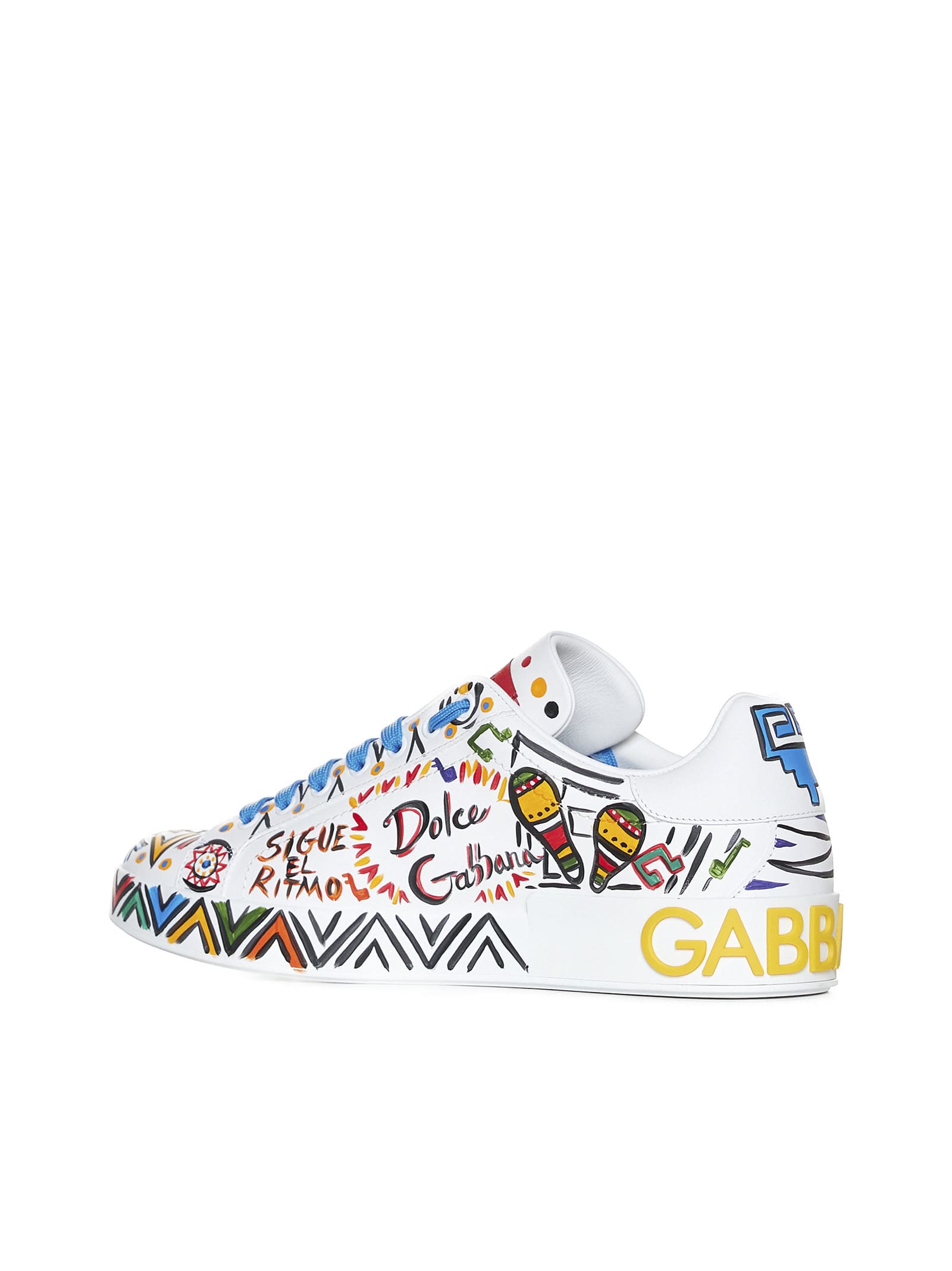 Dolce & Gabbana Portofino Spoiler Leather Low-top Sneakers