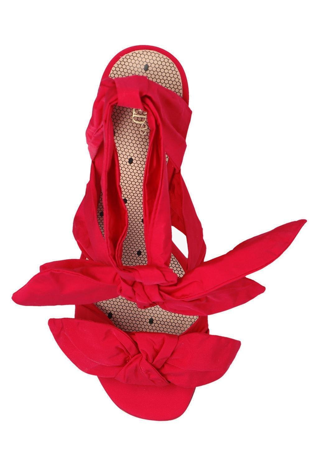 【送料&関税込】RED Valentino Knot Me Up Sandal Curea de Damă VALENTINO Round VCS3N356GN Nero Oro