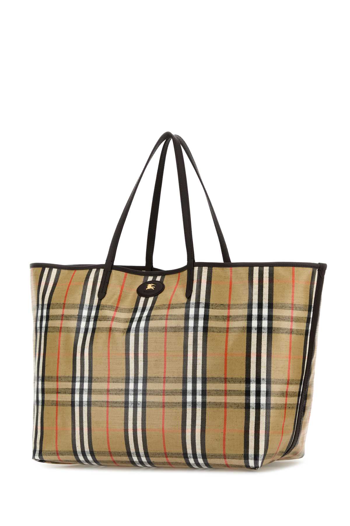 Burberry Embroidered Canvas Large Highlands Shopping Bag