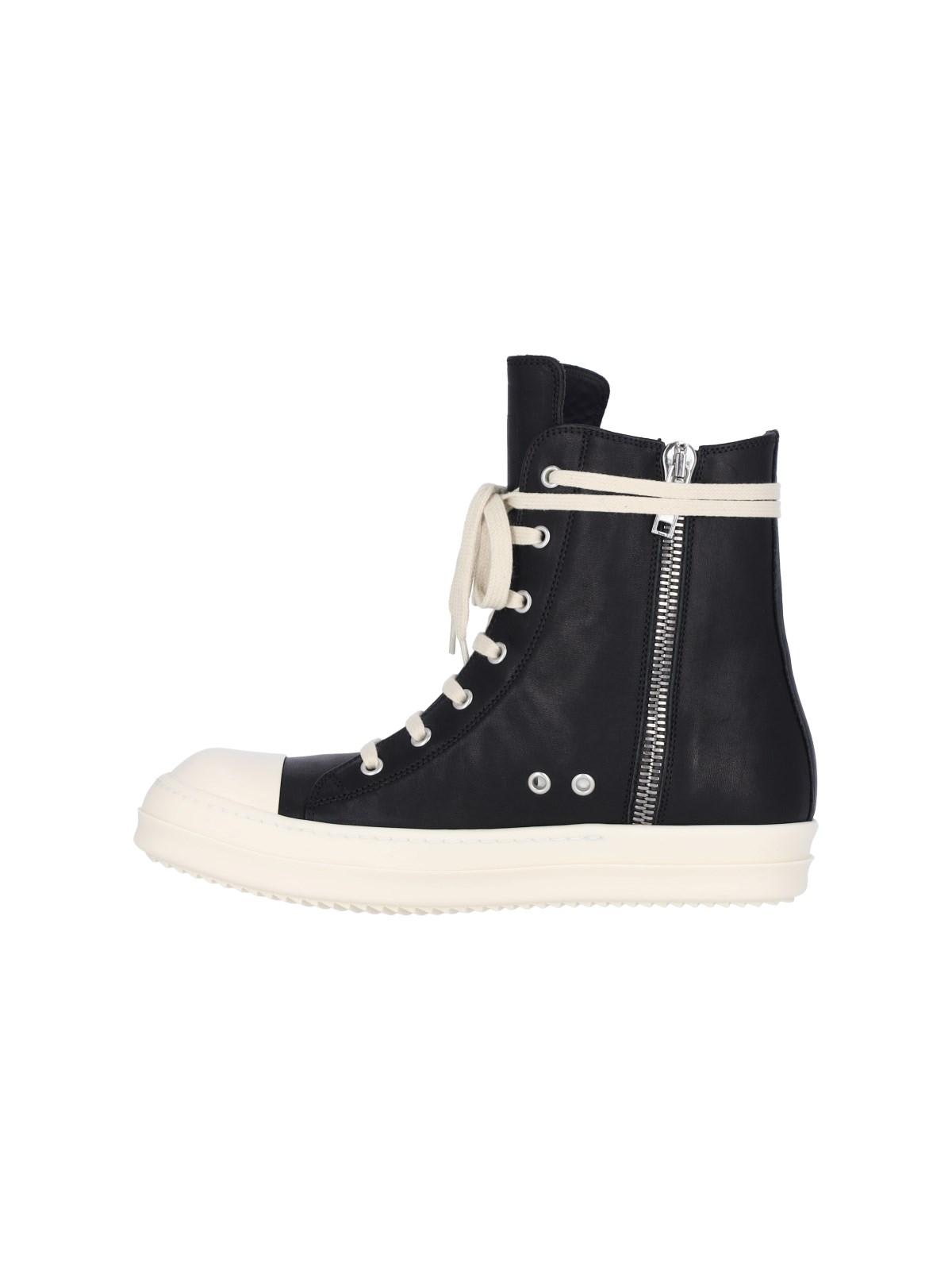 Rick Owens トープ レザー ジップ スニーカー レディース RICK OWENS SNEAKERS レザー スニーカー (RICK OWENS/スニーカー