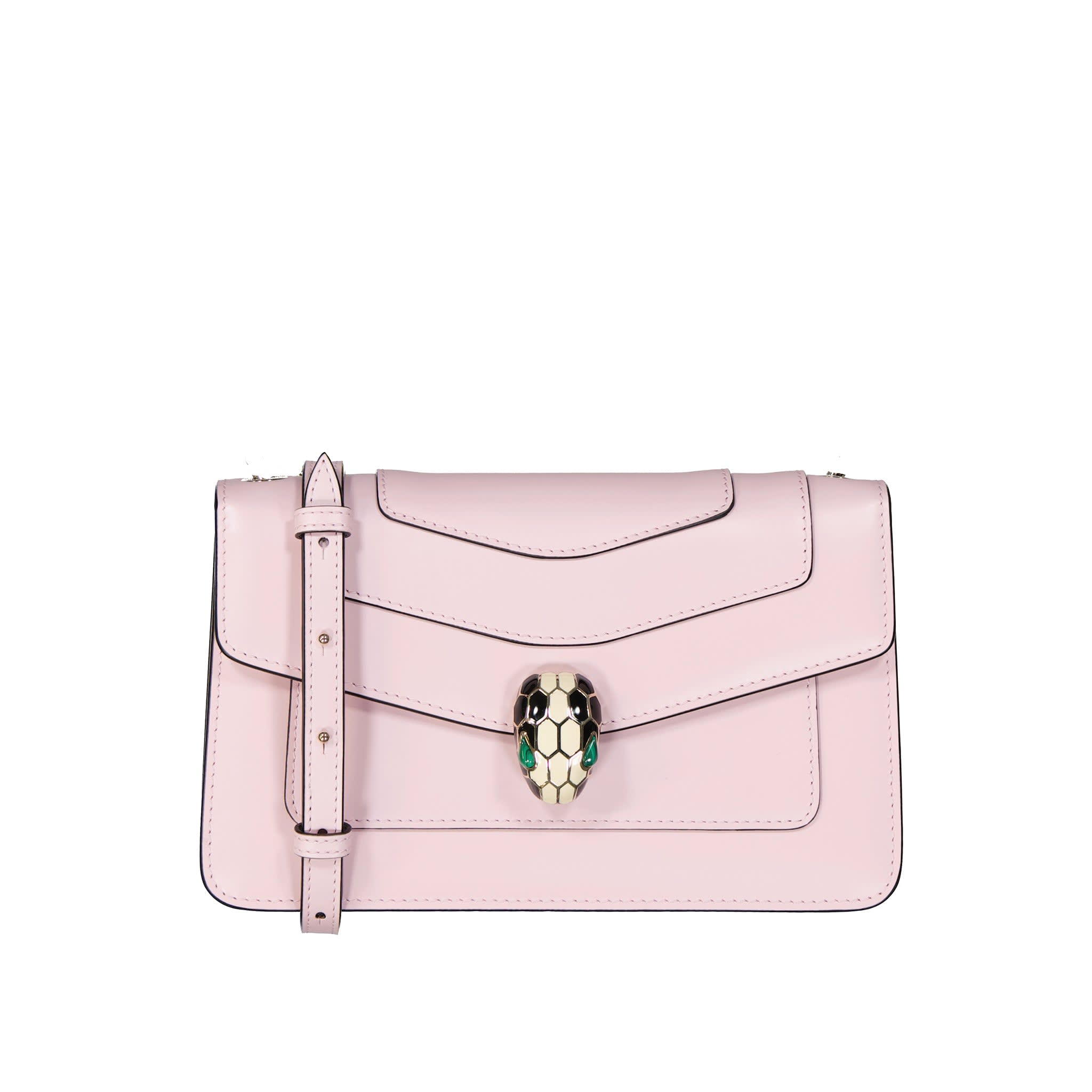 BVLGARI Serpenti Forever Calf-Leather Shoulder Bag in Pink