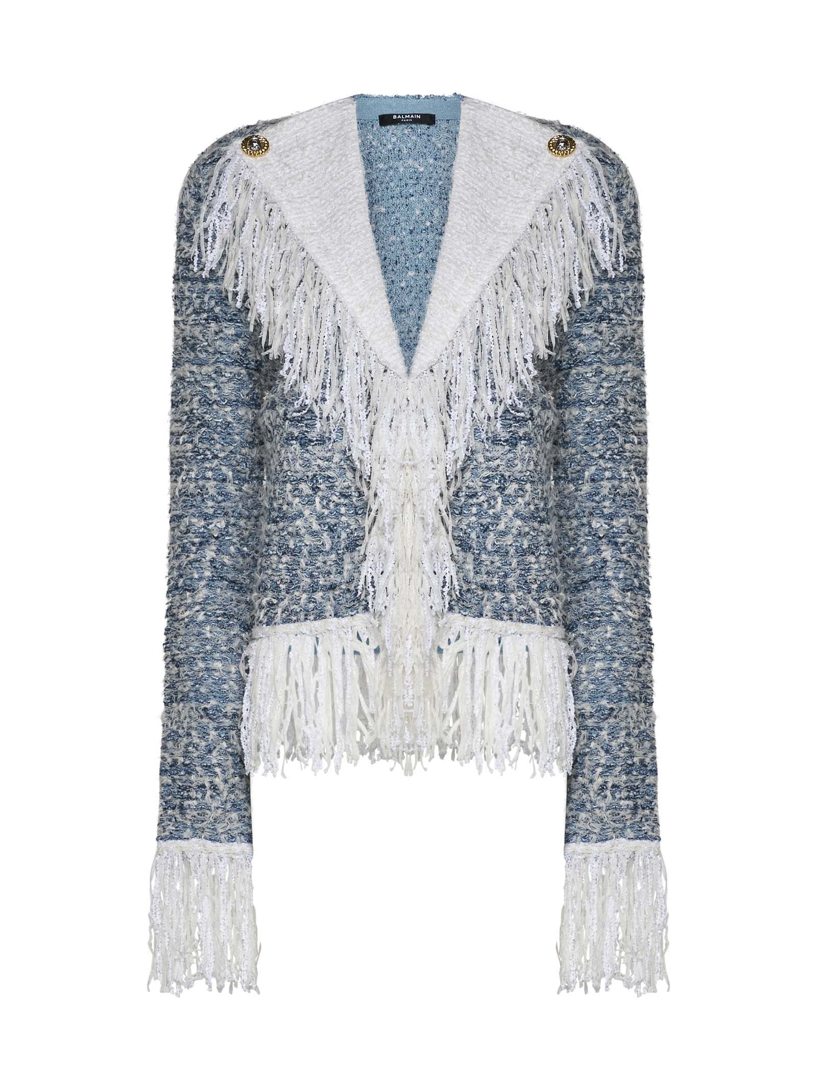 Balmain Fringed Tweed Jacket | italist