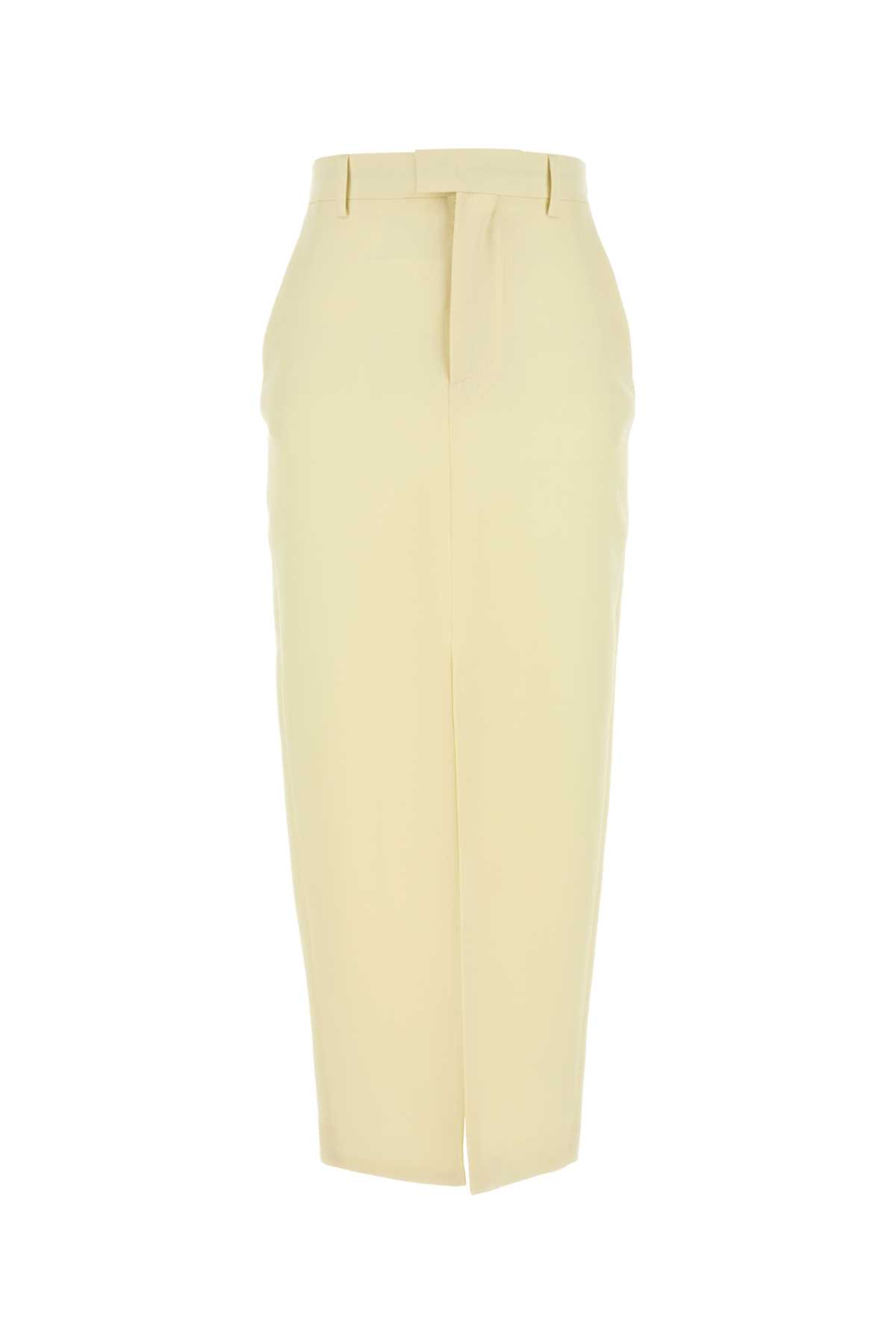 スカート ARMARIUM Pastel yellow wool Lula skirt (ARMTMSK01W017 019) Armarium Pastel Yellow Wool Lula Skirt | italist