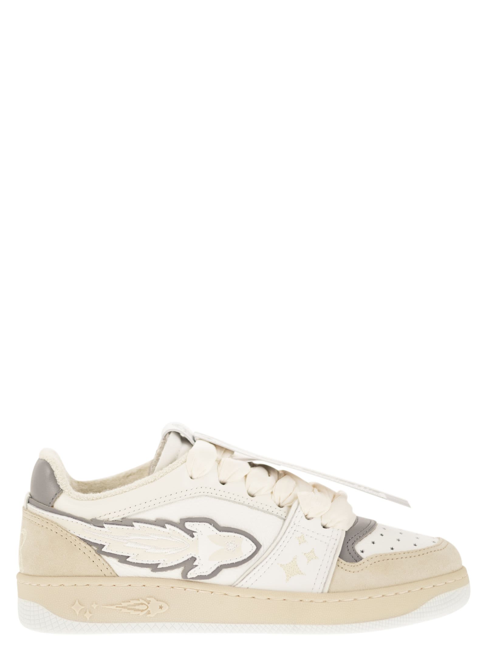 スニーカー ENTERPRISE JAPAN EJ EGG ROCKET - Leather trainers with logo Enterprise Japan Ej Egg Rocket - Leather Trainers With Logo