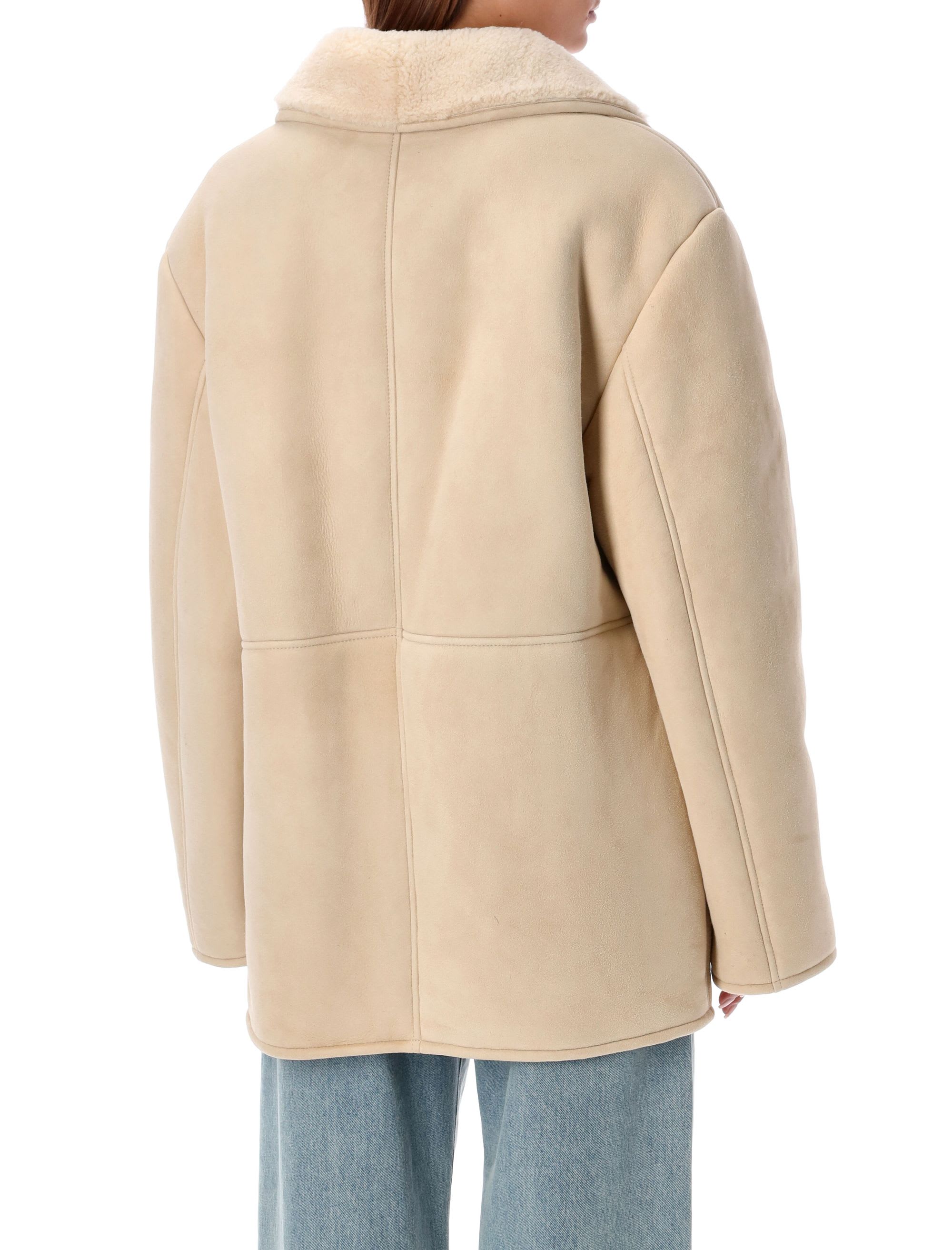 コート Loulou Studio FW24 CIREBO SHEARLING (CIREBO TAUPE) Loulou Studio Cirebo Shearling Coat | italist