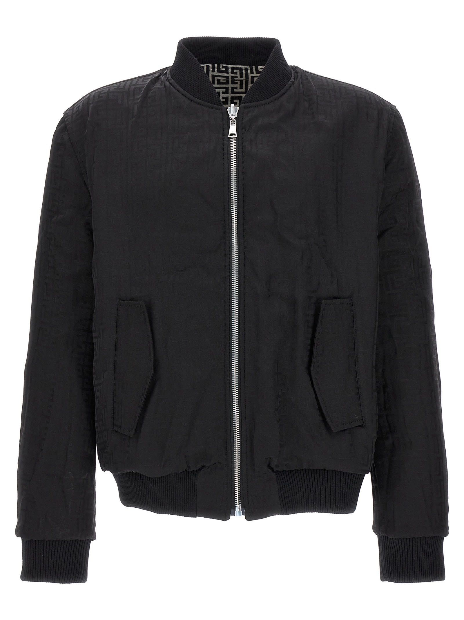 Balmain Reversible Monogram Jacquard Bomber Jacket - It 50/L