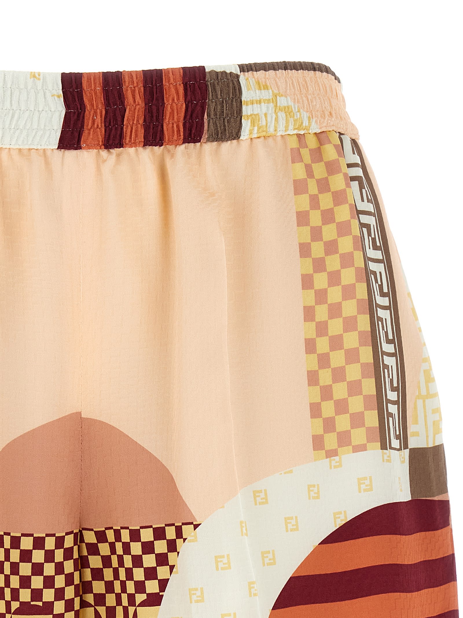 【関税込み】fendi Patchwork silk shorts Fendi Patchwork Silk Shorts | italist