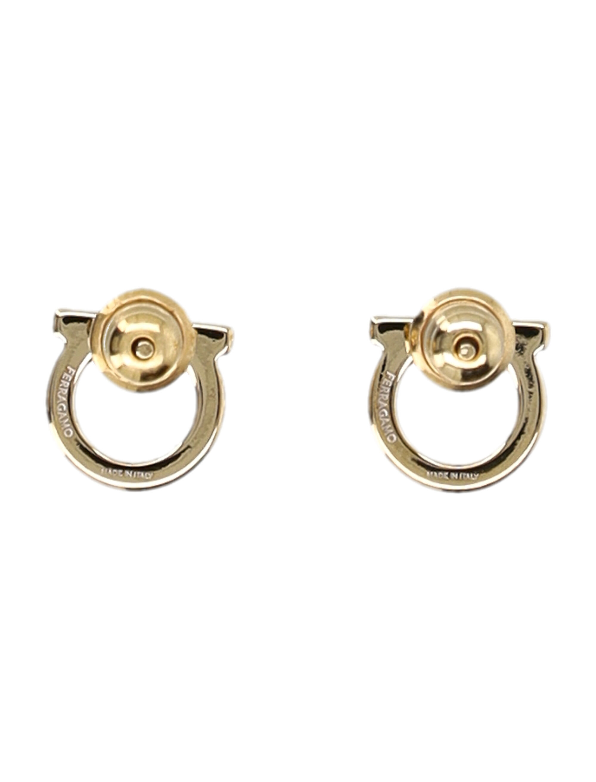 Ferragamo Gancini Stud Earrings 8d | italist