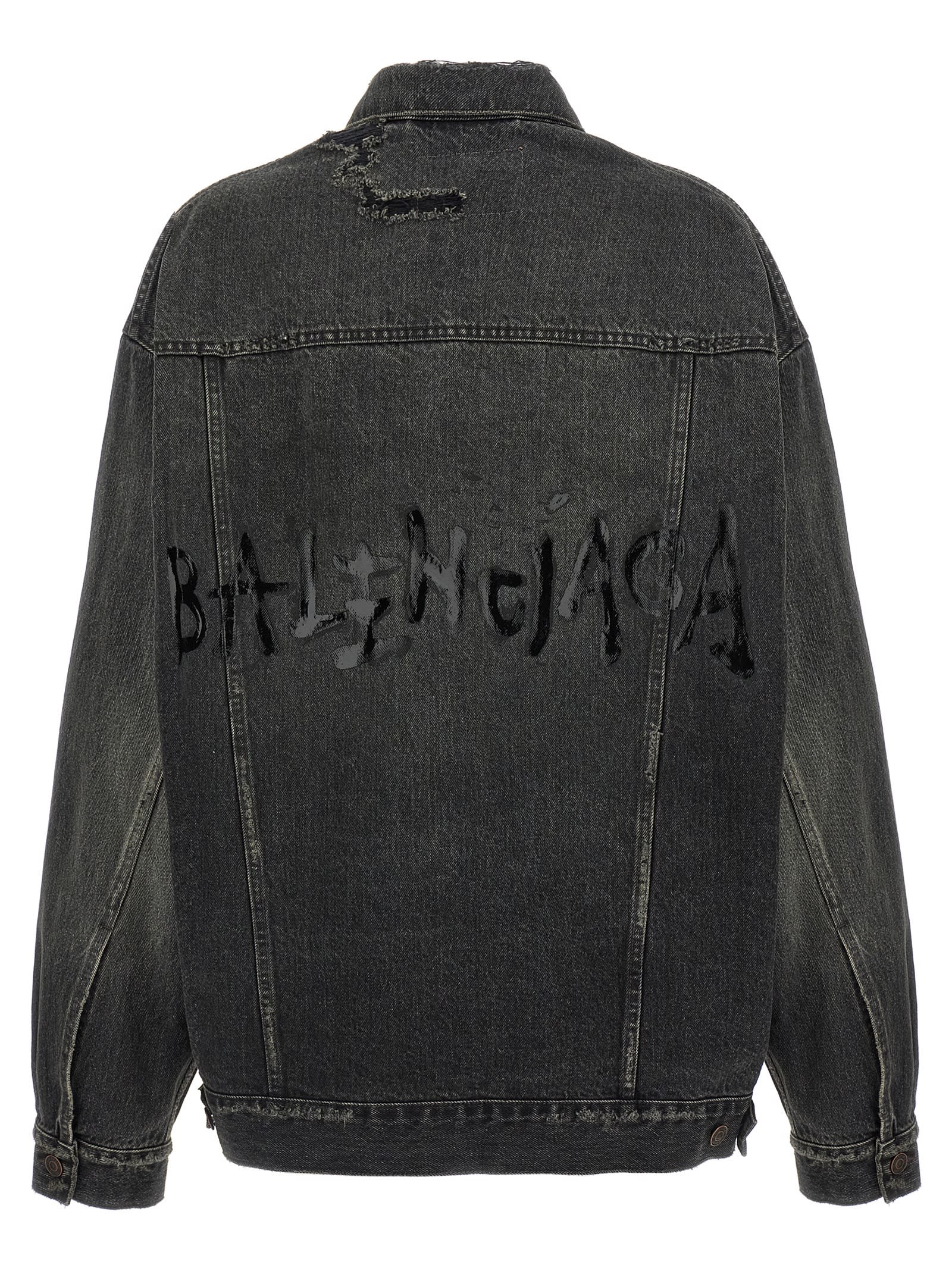 【関税込み】balenciaga DENIM JACKET WITH USED EFFECT Balenciaga Denim Jacket With Used Effect | italist