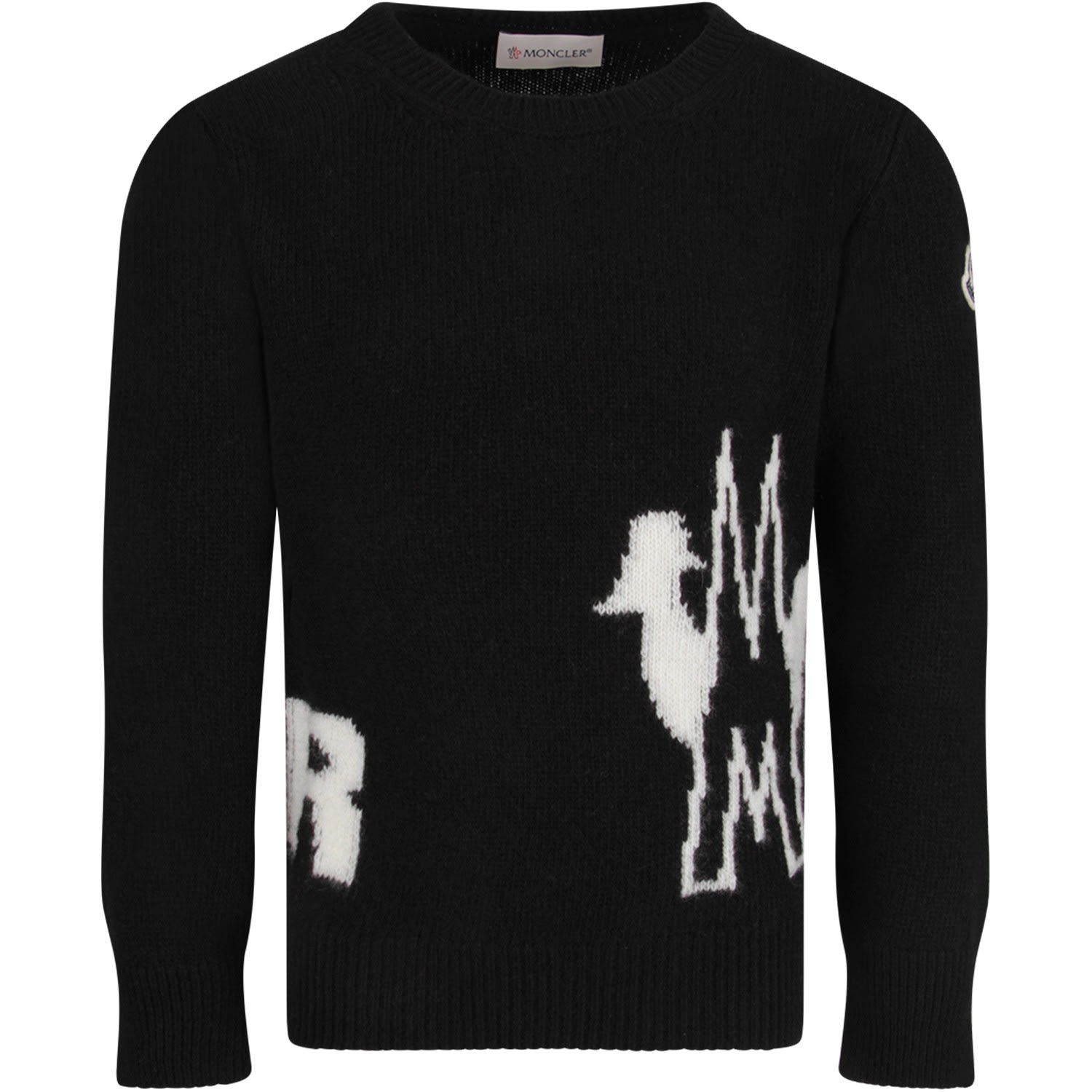 black and white moncler sweater