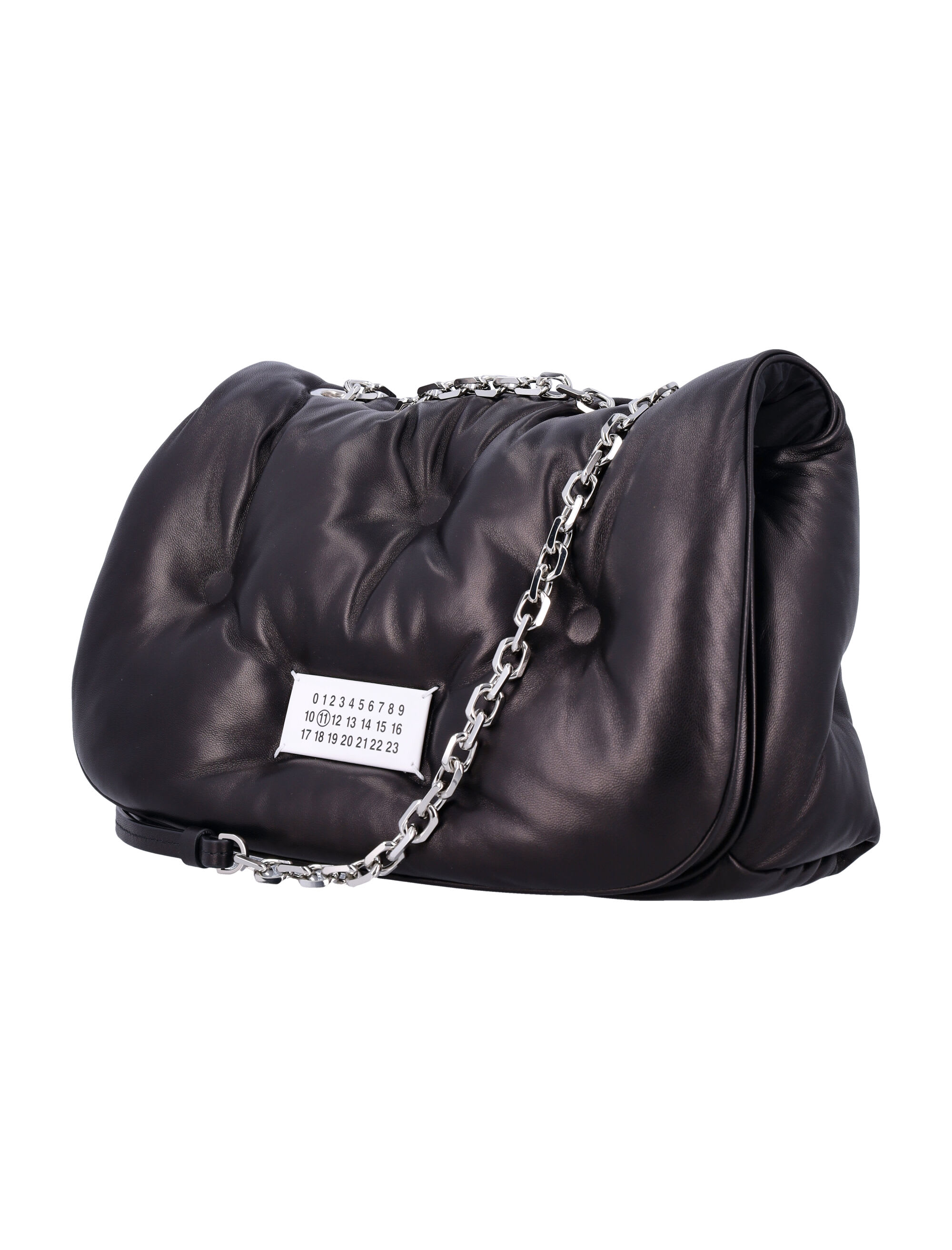 ■Maison Margiela■ Medium Glam Slam Flap Shoulder Bag Black Maison Margiela Glam Slam Flap Medium Bag | italist, ALWAYS