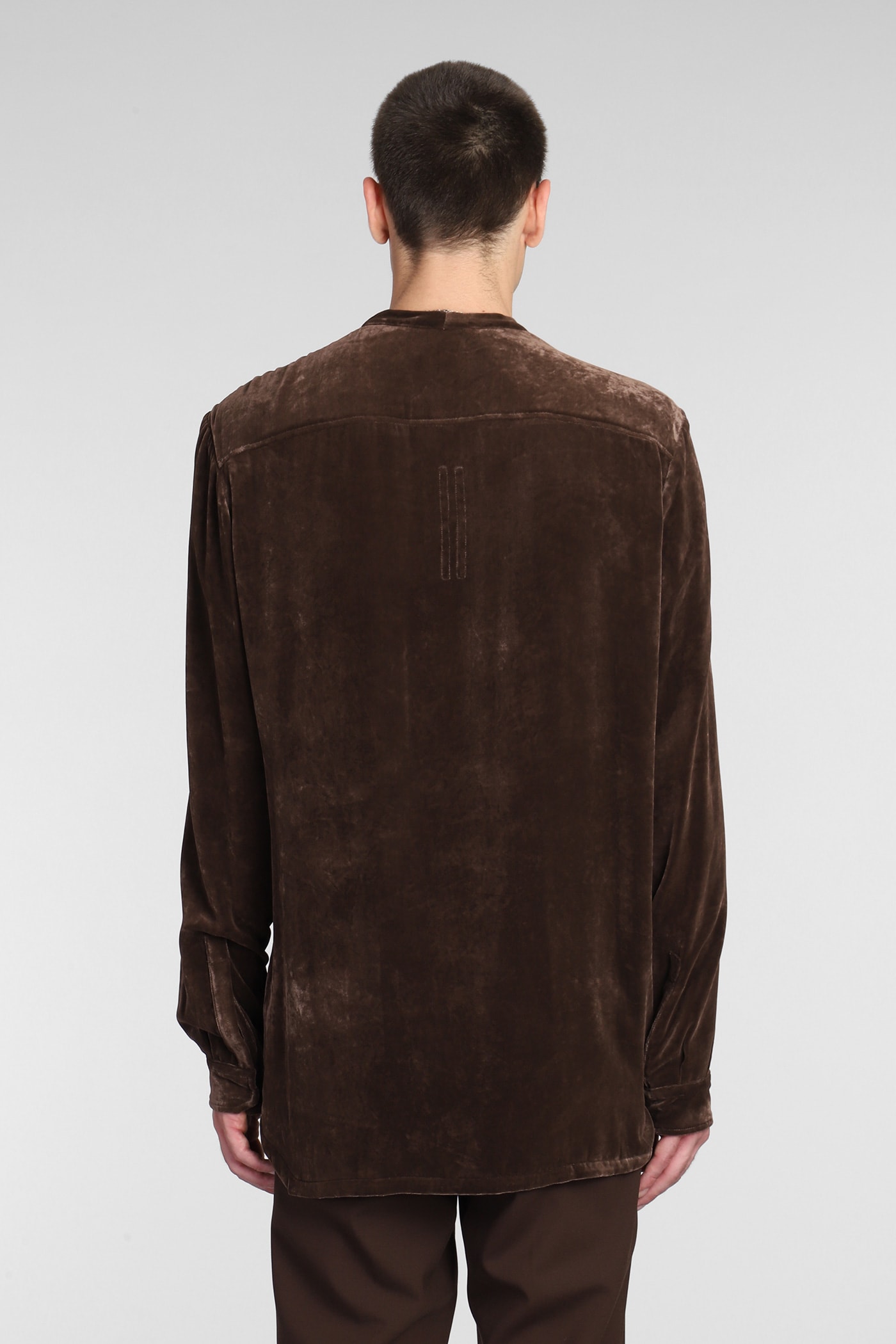 RickOwensFOGPOCKET★46★RR01C4724CVSL Rick Owens Fogpocket Sec Larry Casual Jacket In Brown