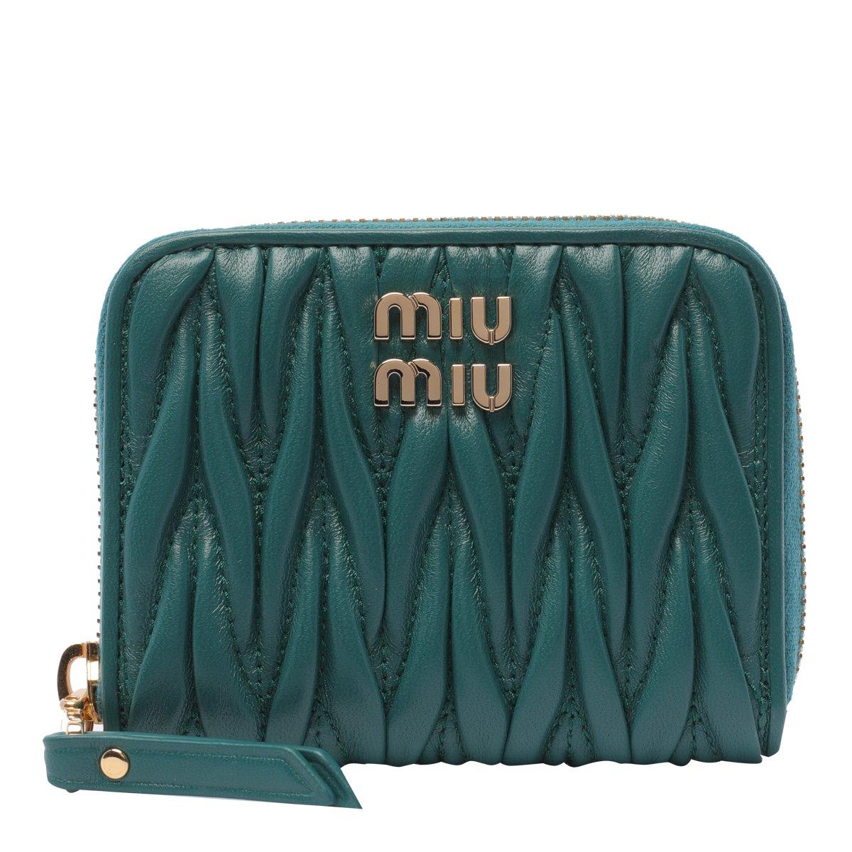 Miu Miu Logo Lettering Zip-around Wallet | italist