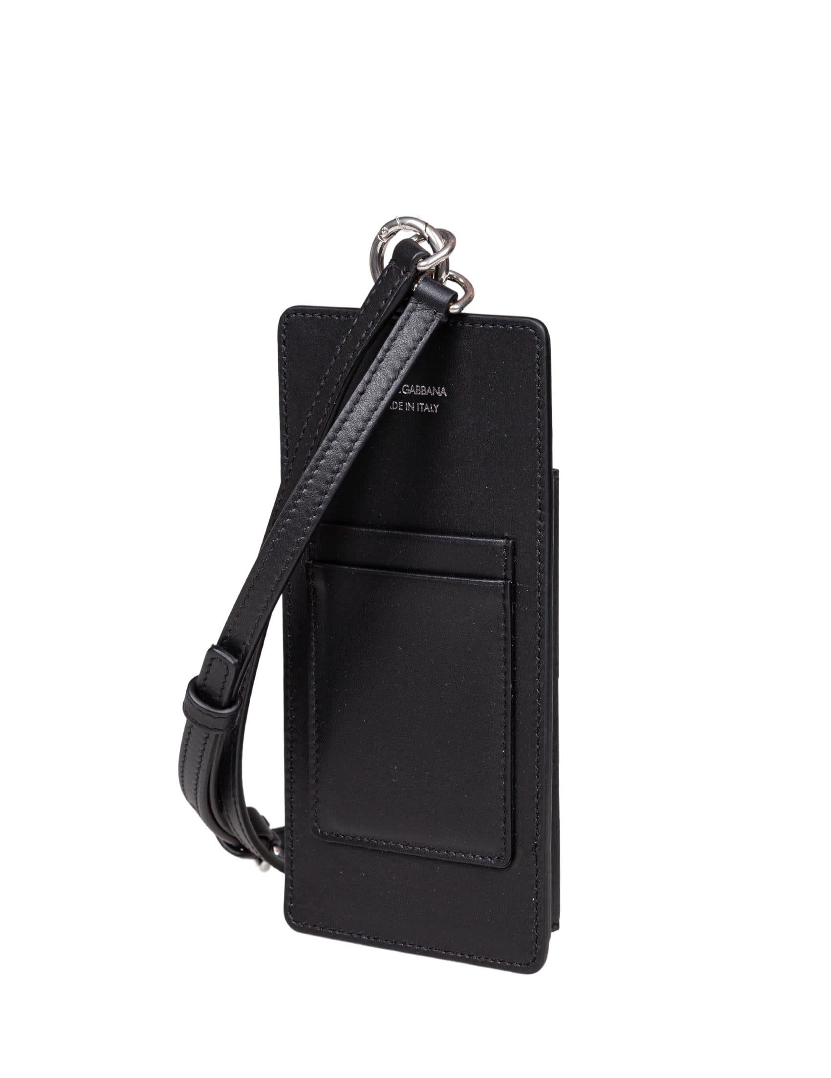 Dolce＆Gabbana★ DG SMARTPHONE HOLDER DOLCE & GABBANA Phone Holder Black Silicone Rubber Metal DG