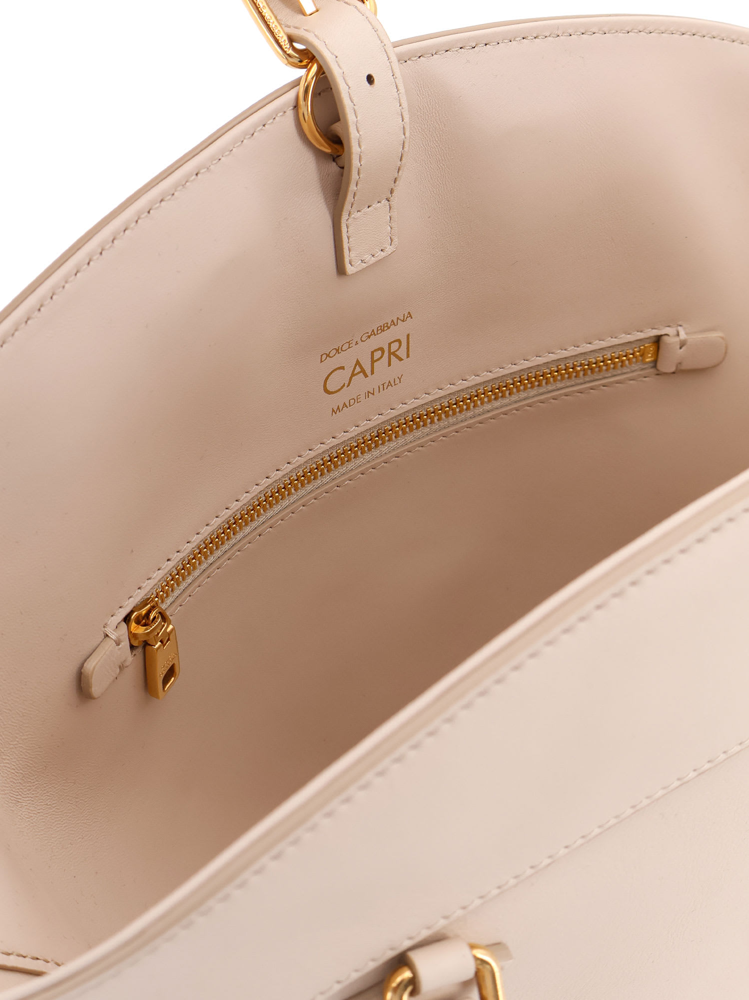 Dolce & Gabbana Coffa Capri Leather Shoulder Bag | italist