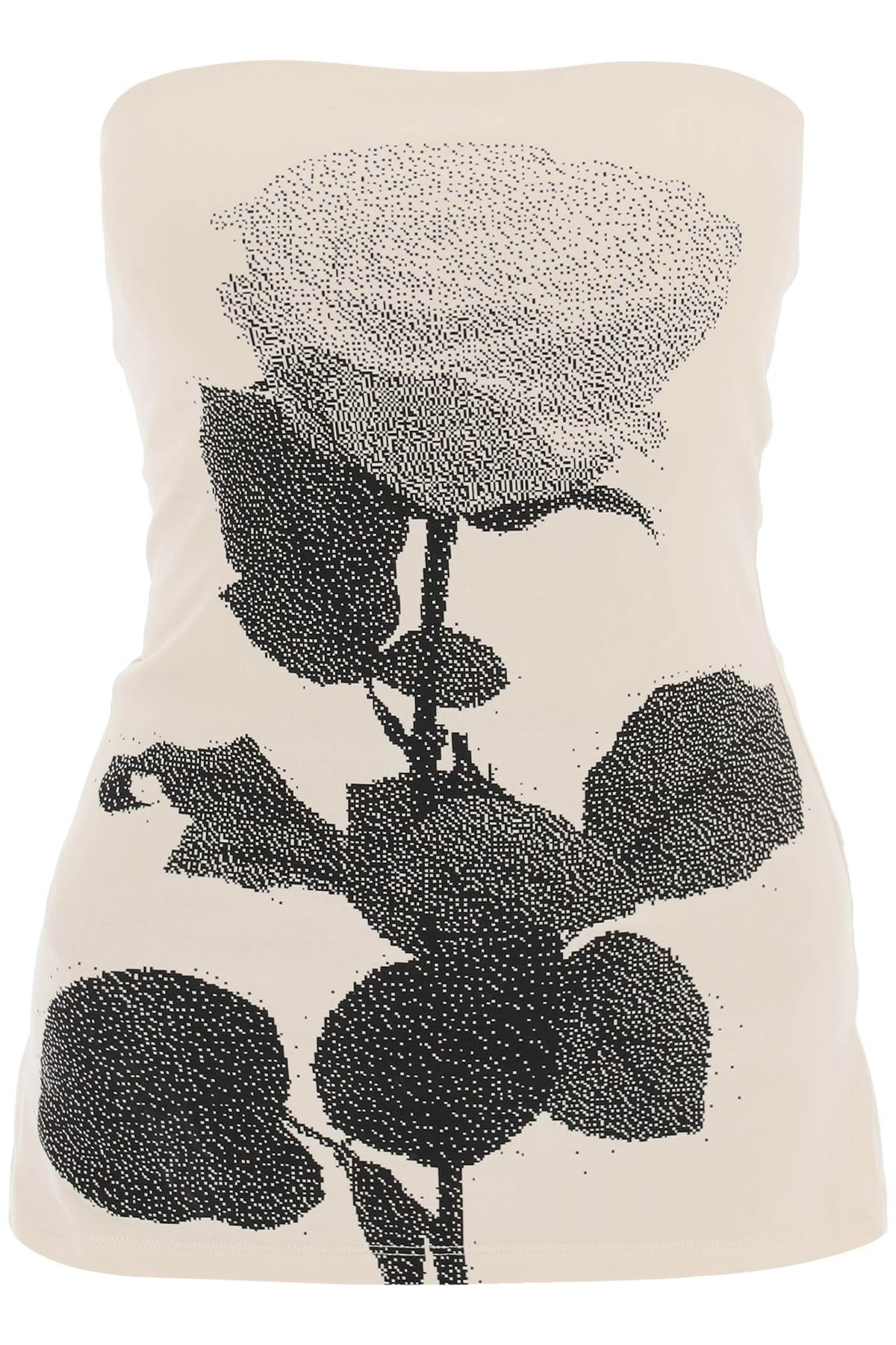 DAKAR-Dark pink fitted ribbed bandeau top. Dry touch