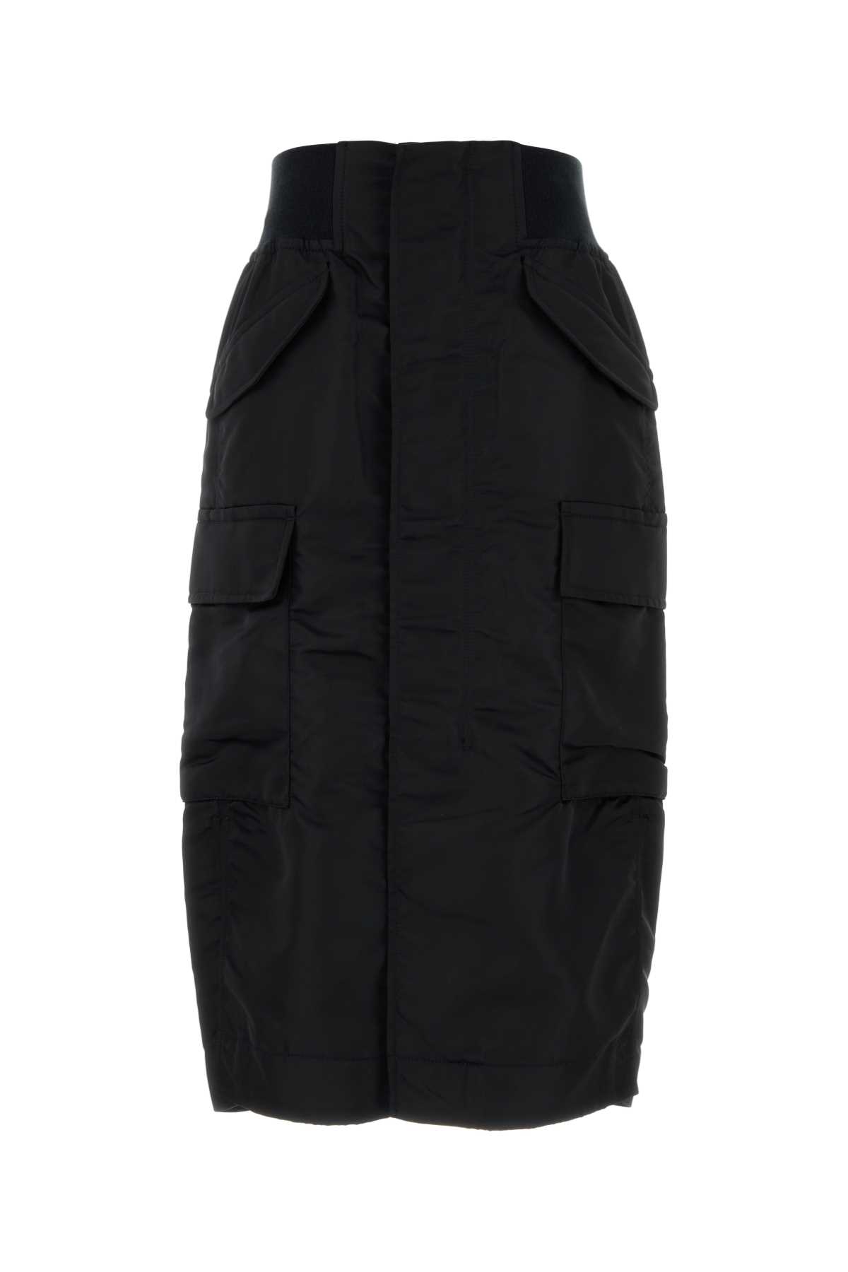 スカート sacai FW24 Black nylon skirt (2407519 001) Sacai Black Nylon Skirt | italist