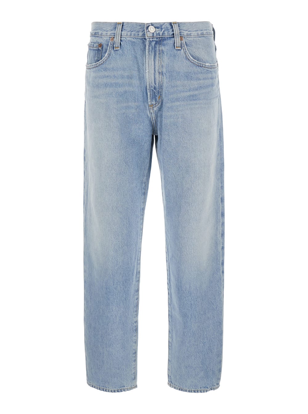 デニム・ジーパン Agolde V-Waisted Clear Blue Jeans With Five-Pocket Design Agolde V-Waisted Clear Blue With Five-Pocket Design | THE LIST