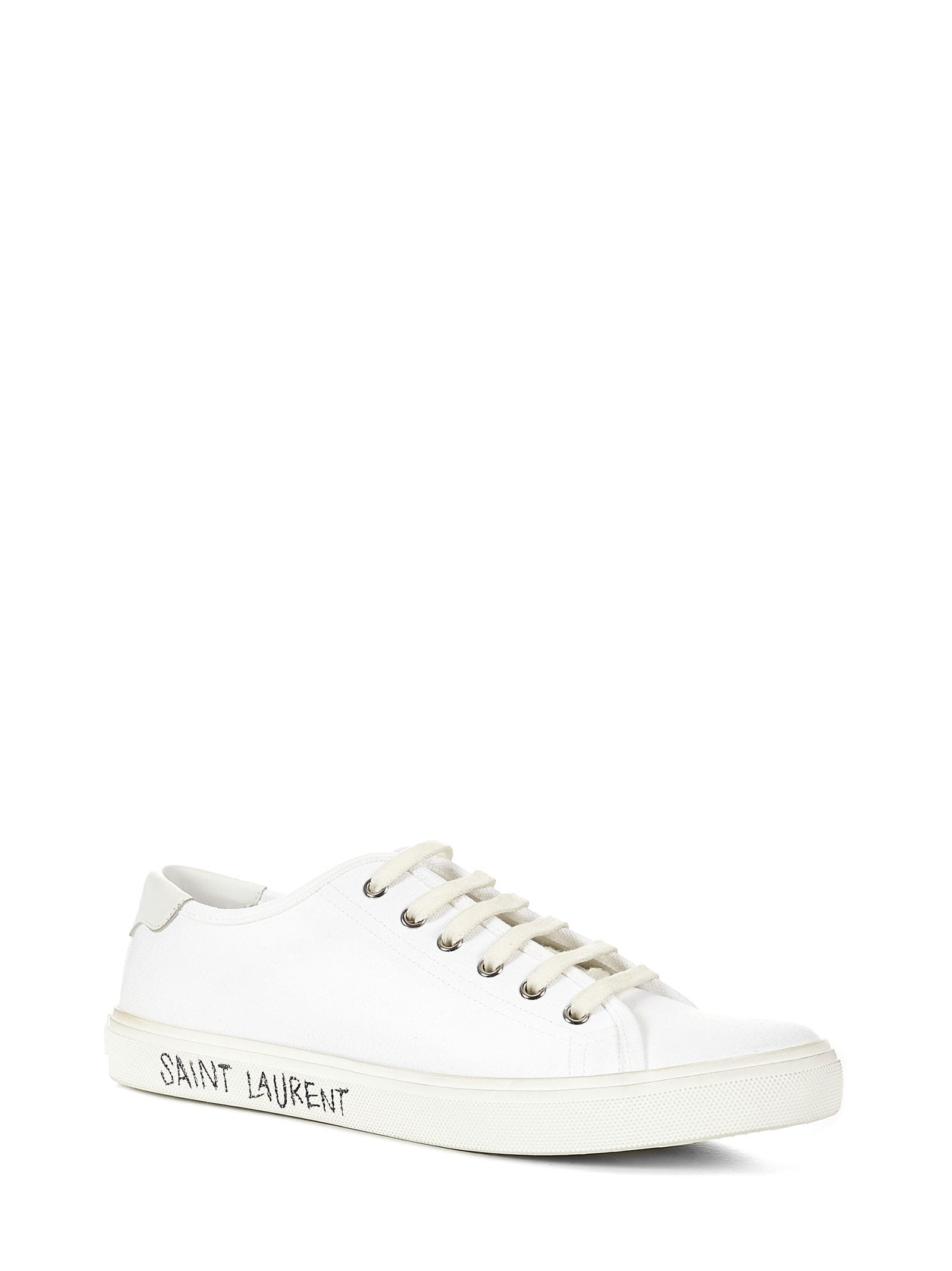 【関税負担】 SAINT LAURENT MALIBU SNEAKERS Saint Laurent Malibu Sneakers in Optic White | FWRD