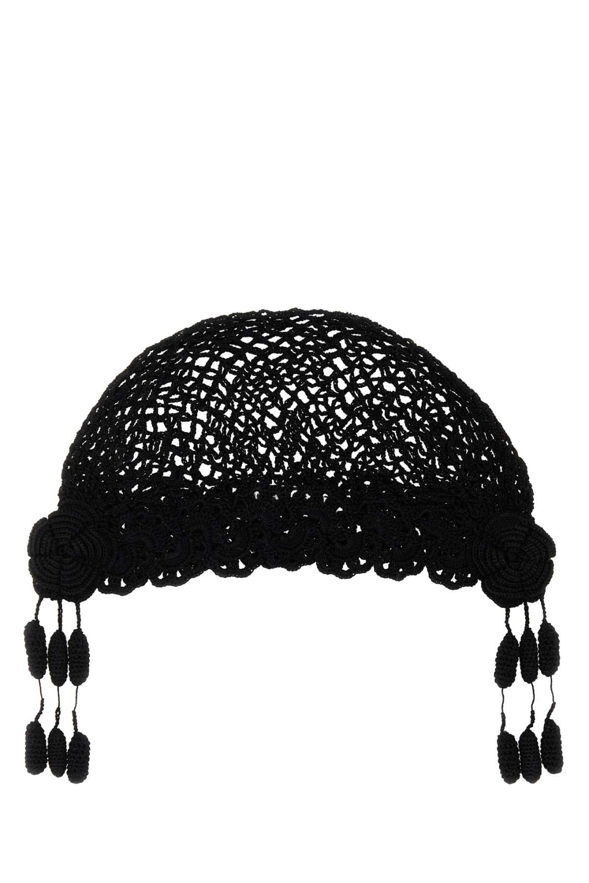 【関税込み】Bode ブラック Blossom クロシェ ビーニー Bode Black Crochet Blossom Beanie | italist