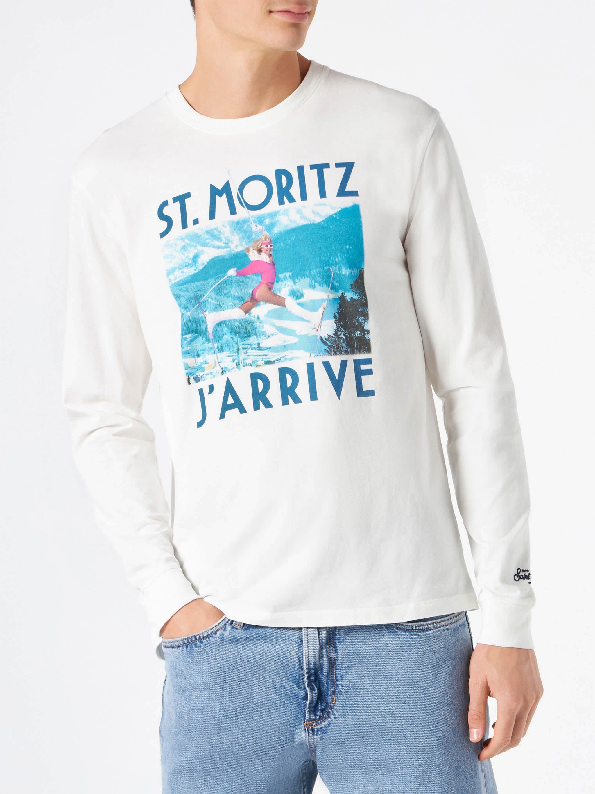 MC2 Saint Barth Man Long Sleeves T-shirt With Print