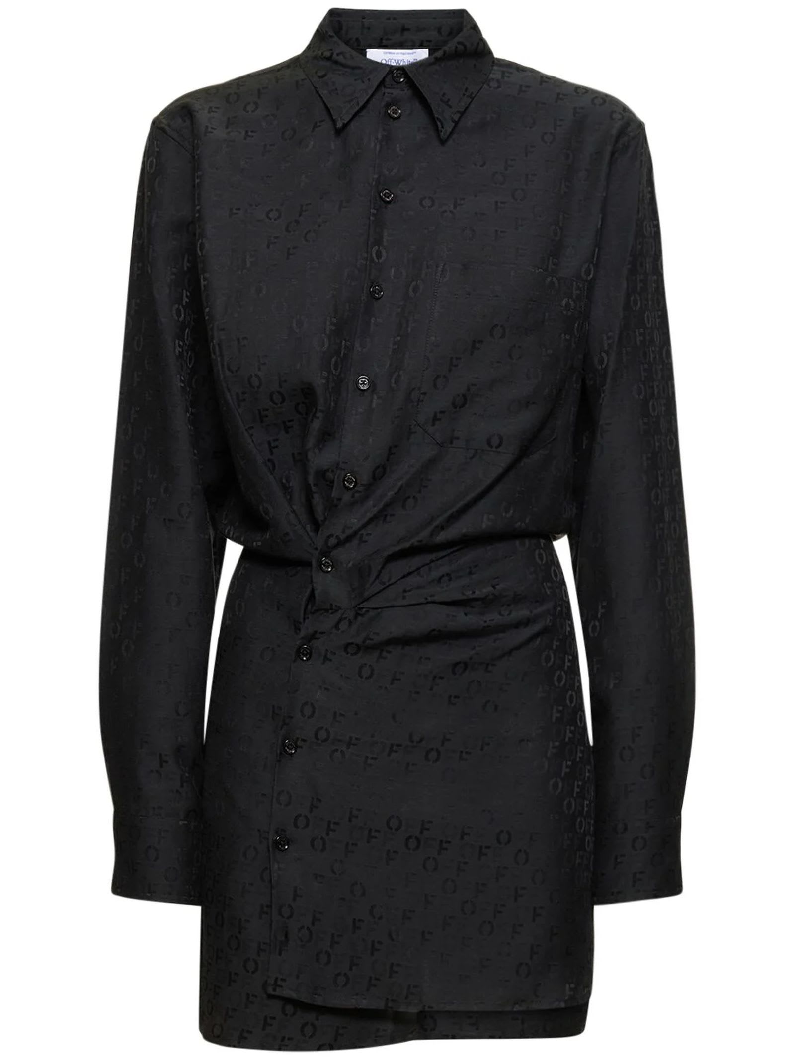 jacquard shirt dress