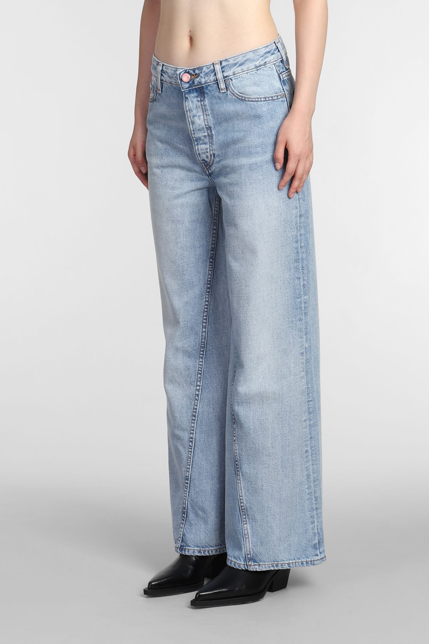 Ganni Jozey Jeans In Blue Cotton | italist