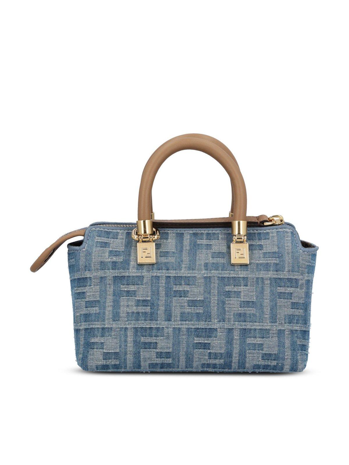 ハンドバッグ Fendi Embroidered Fabric Mini By The Way Handbag Fendi Embroidered Fabric Mini By The Way Handbag in Blue | Lyst
