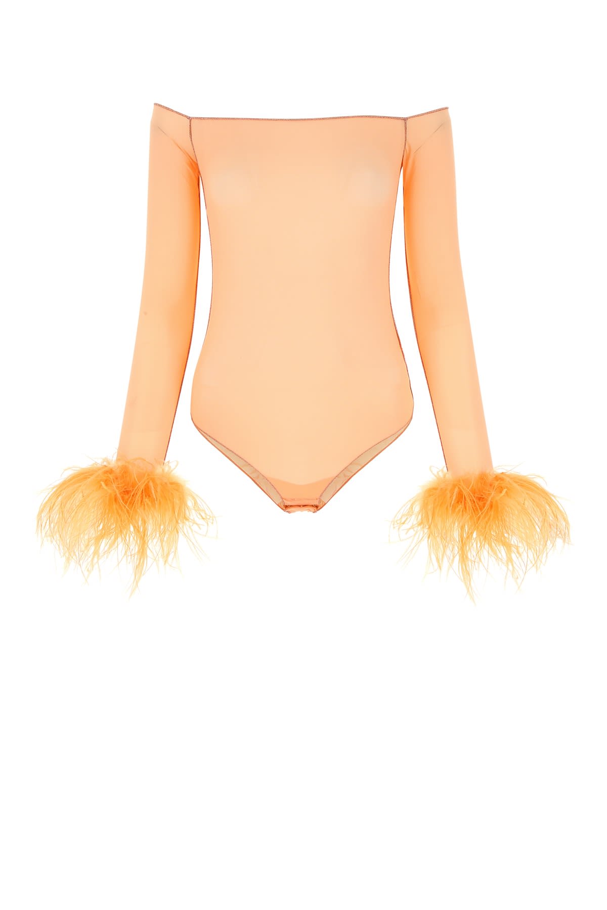 Oseree Peach Mesh Bodysuit | italist