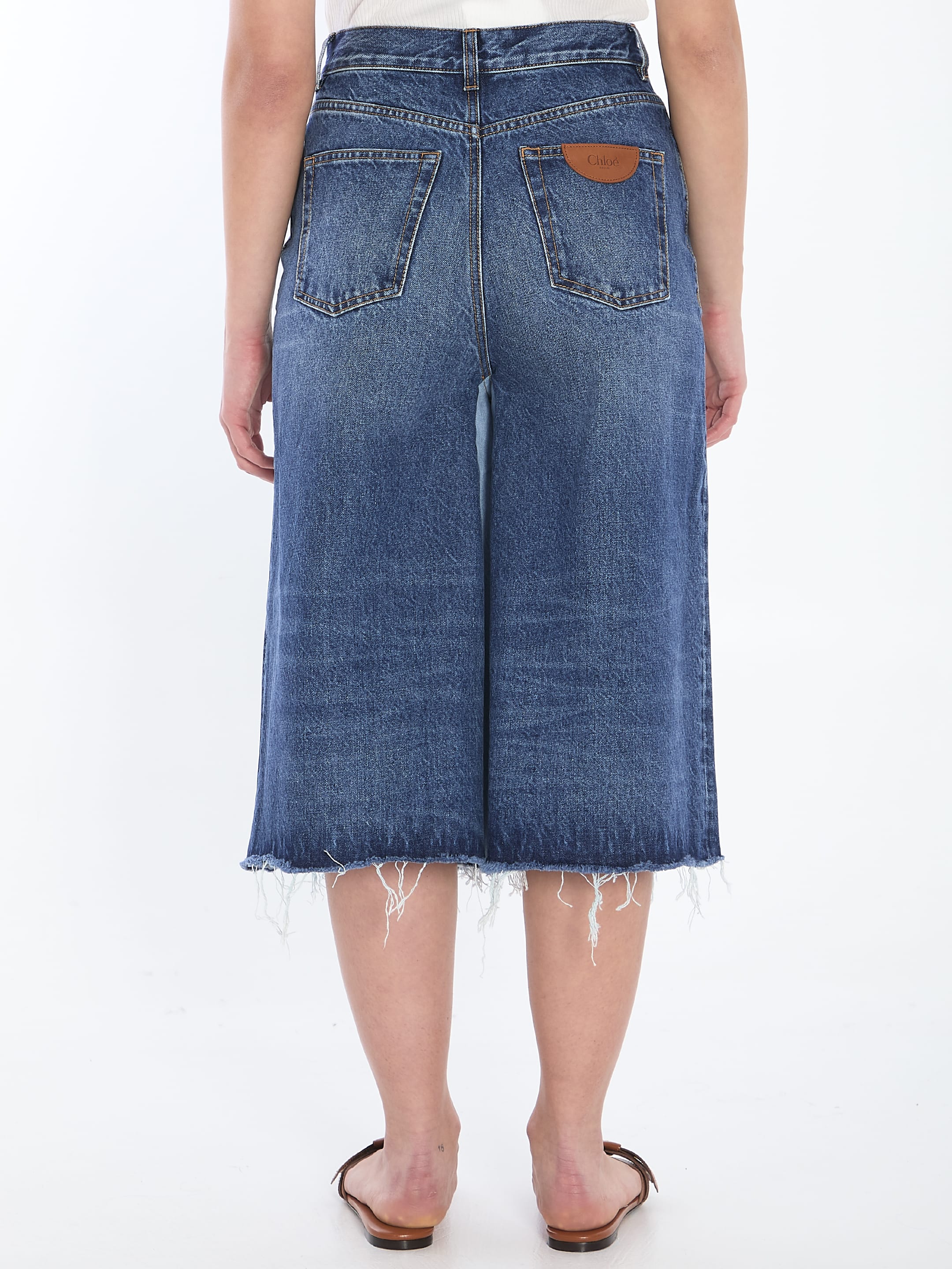 ショーツ CHLOE PATCHWORK DENIM SHORTS Chloé Patchwork Denim Bermuda Shorts | italist