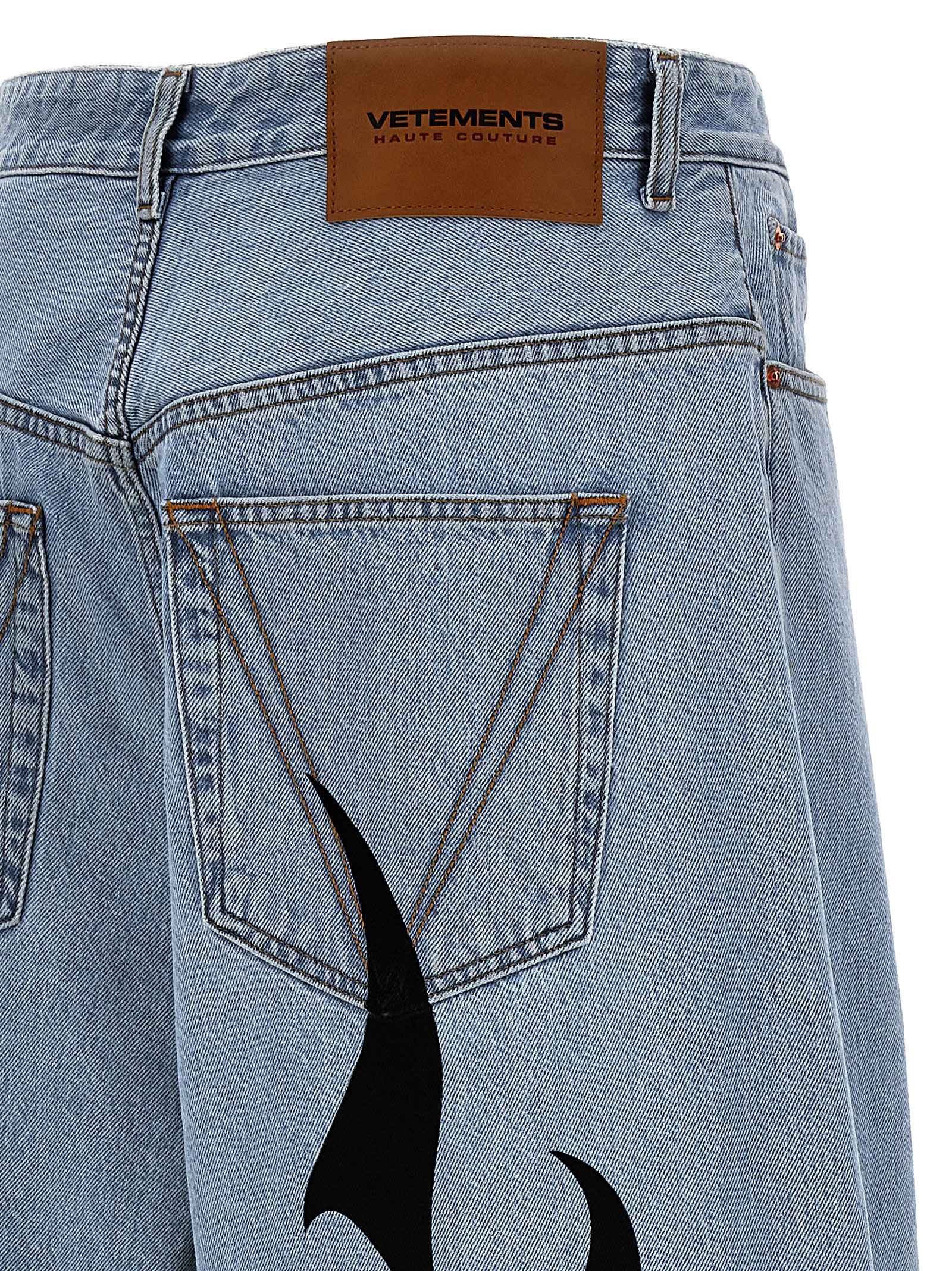 VETEMENTS Fire Big Shape Jeans ファイヤー Vetements Fire Big-shape Jeans in Red for Men | Lyst