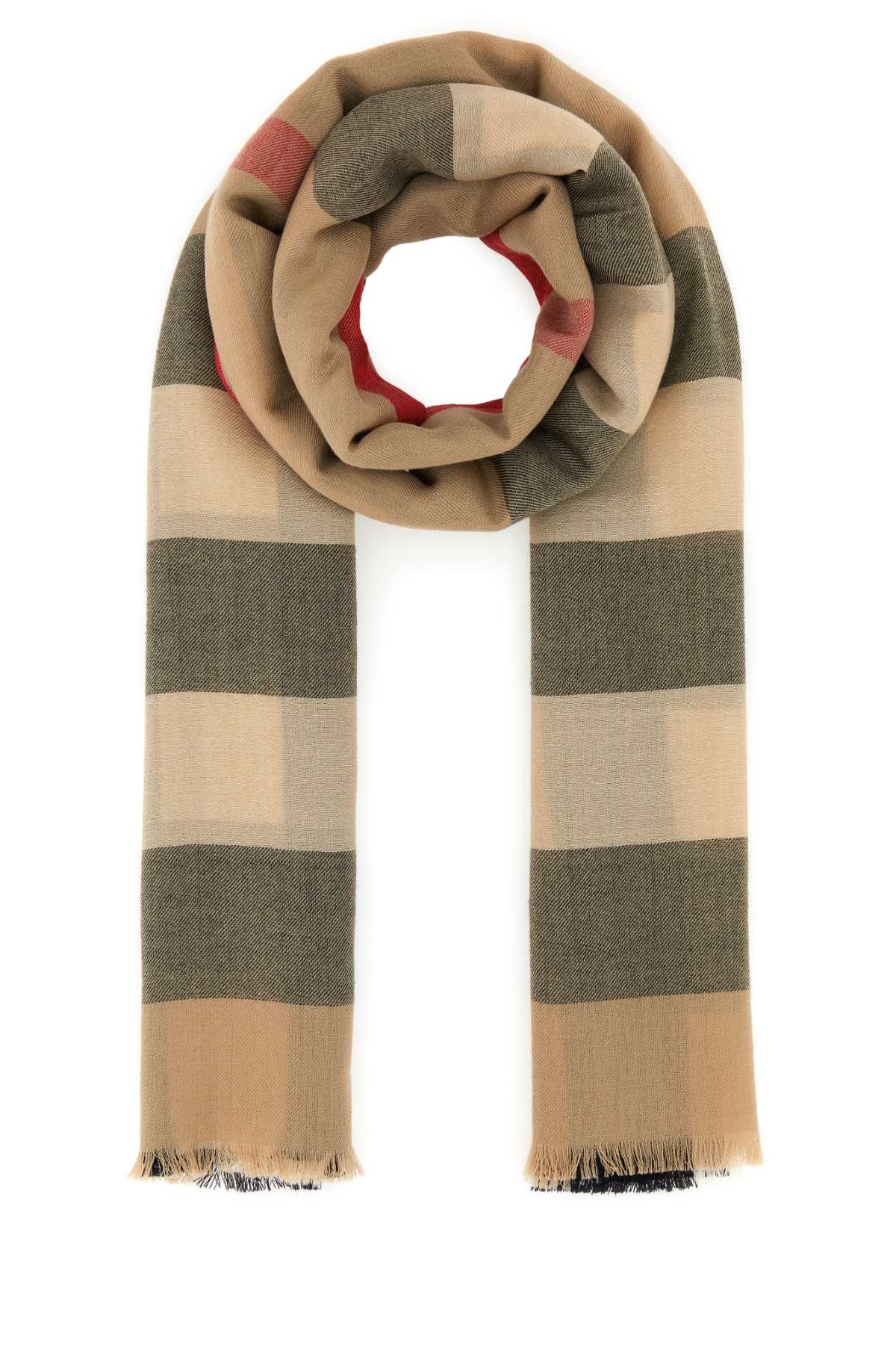 【関税&送料込】Burberry Embroidered Cashmere Blend Scarf Burberry Embroidered Cashmere Scarf | italist