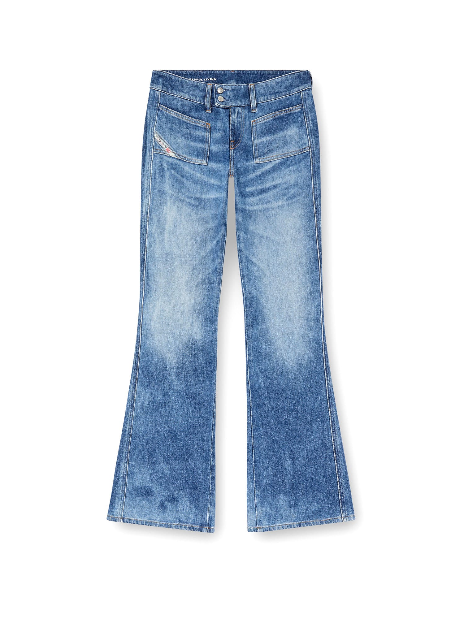 DIESEL Dハッシュフレアシンス A1382009L19096 01DENIM Bootcut and Flare Jeans D-Hush | Light Blue | Diesel