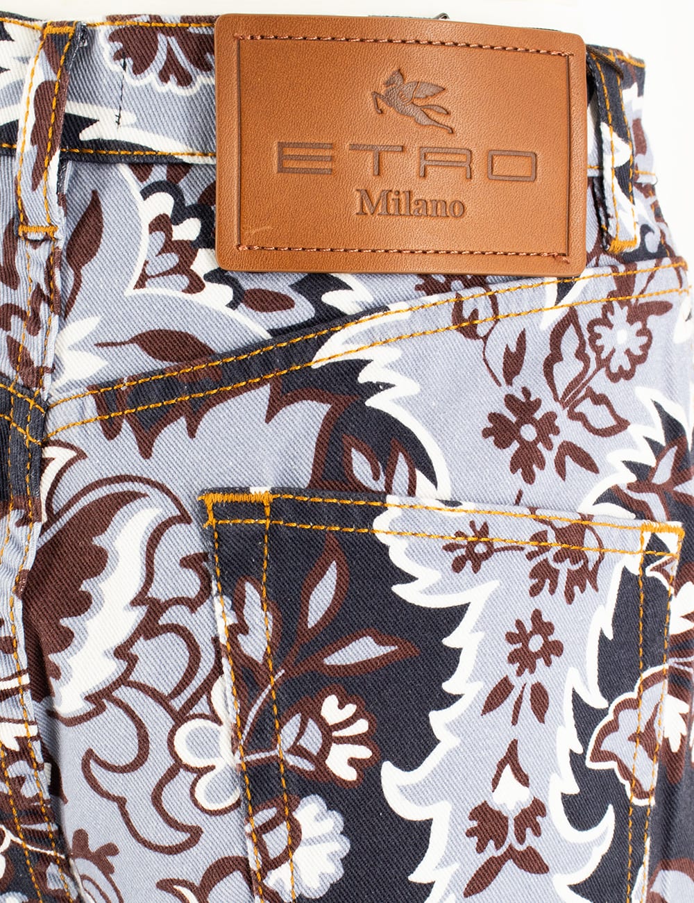 【送料&関税込】Etro paisley Blue Cotton Jeans ETRO paisley-print wide-leg Jeans | Blue | FARFETCH