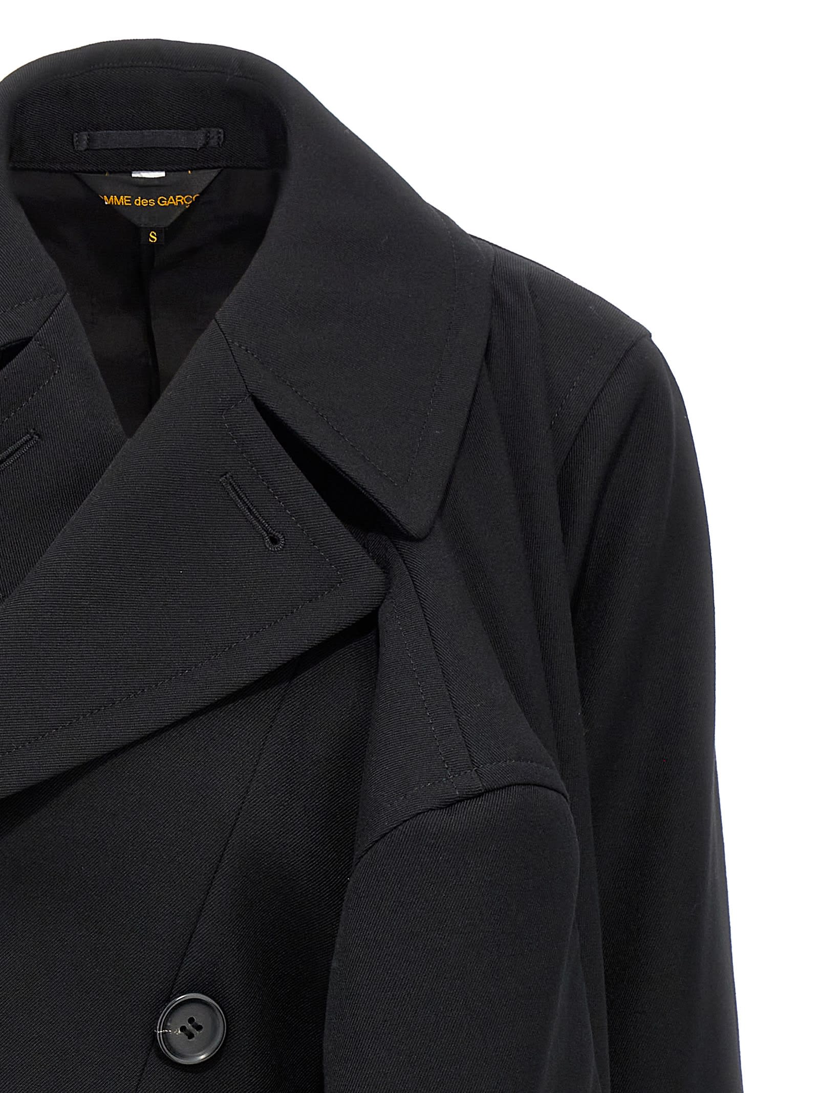 コート COMME des GARCONS Double-breasted coat 4 sleeves (GNC001 1) Comme des Garçons Double-breasted Coat 4 Sleeves | italist