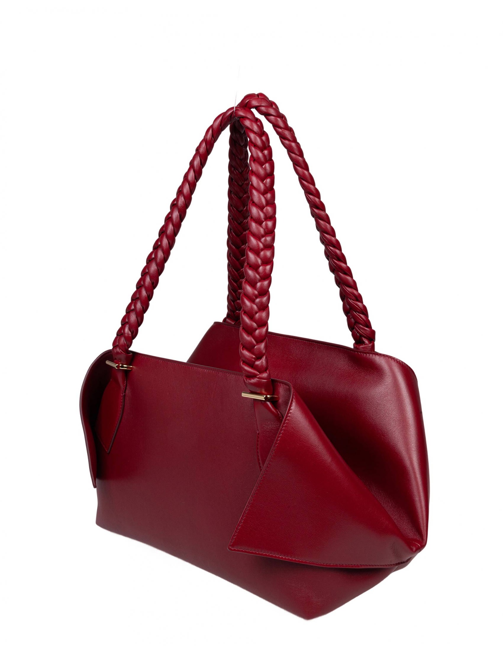 【送料&関税込】Ferragamo Scarf Sh M Handbag In Calfskin Col Ferragamo Scarf Sh M Handbag In Calfskin Color Burgundy