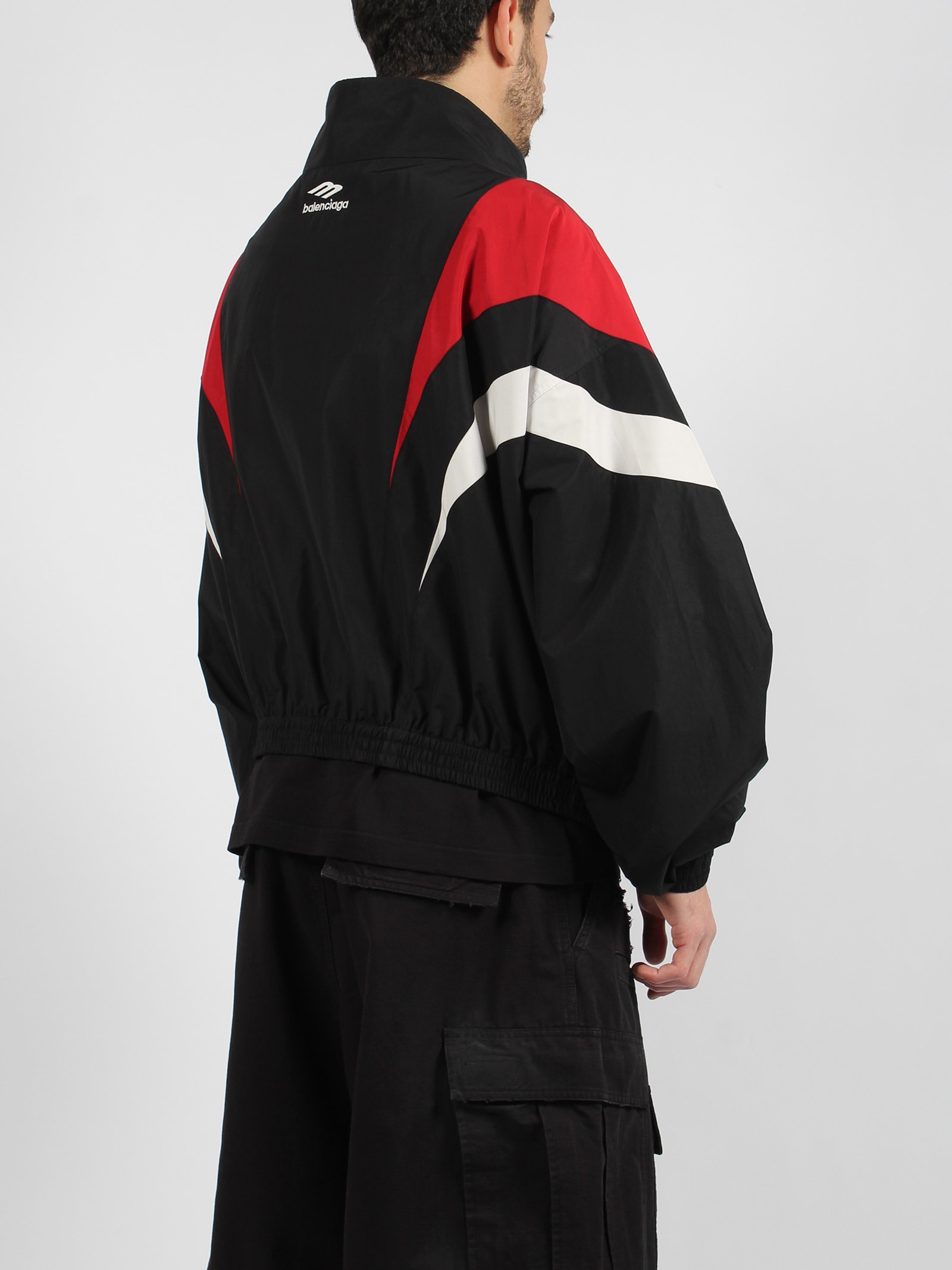 Balenciaga 3b Sports Icon Off Shoulder Tracksuit Jacket | italist