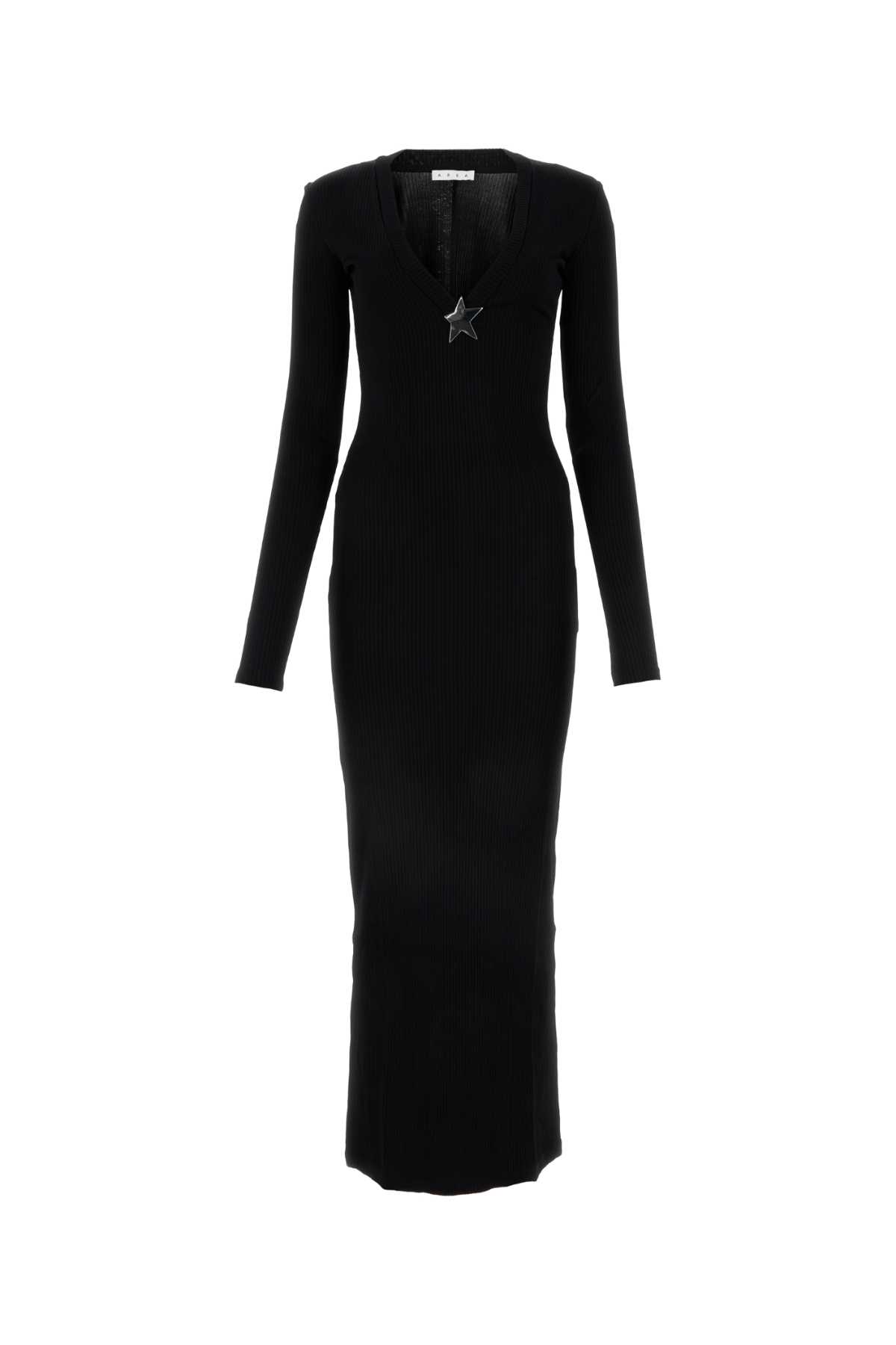 black stretch viscose dress