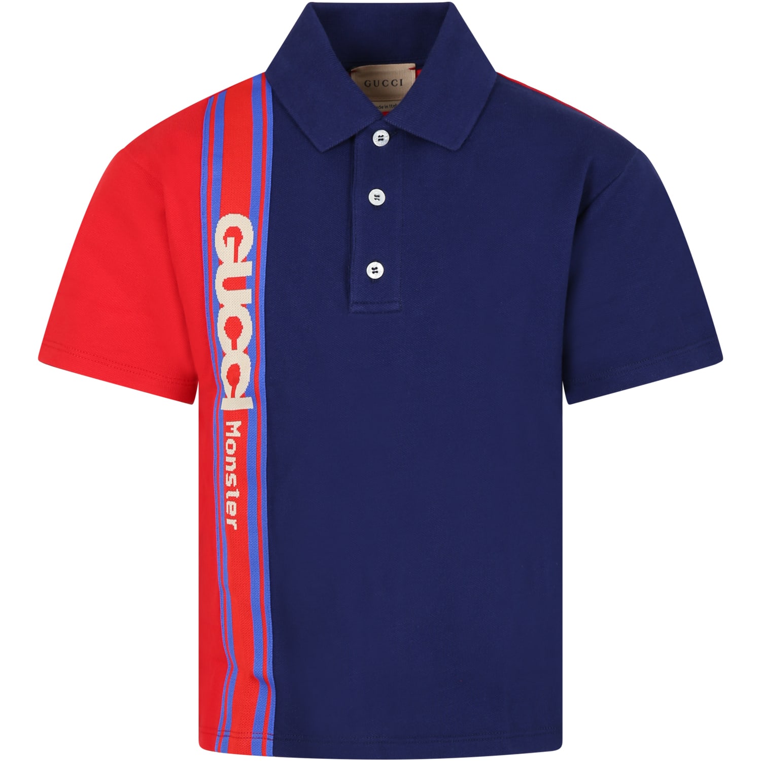 GUCCI: polo shirt for boys - Red  Gucci polo shirt 711540XJEX7