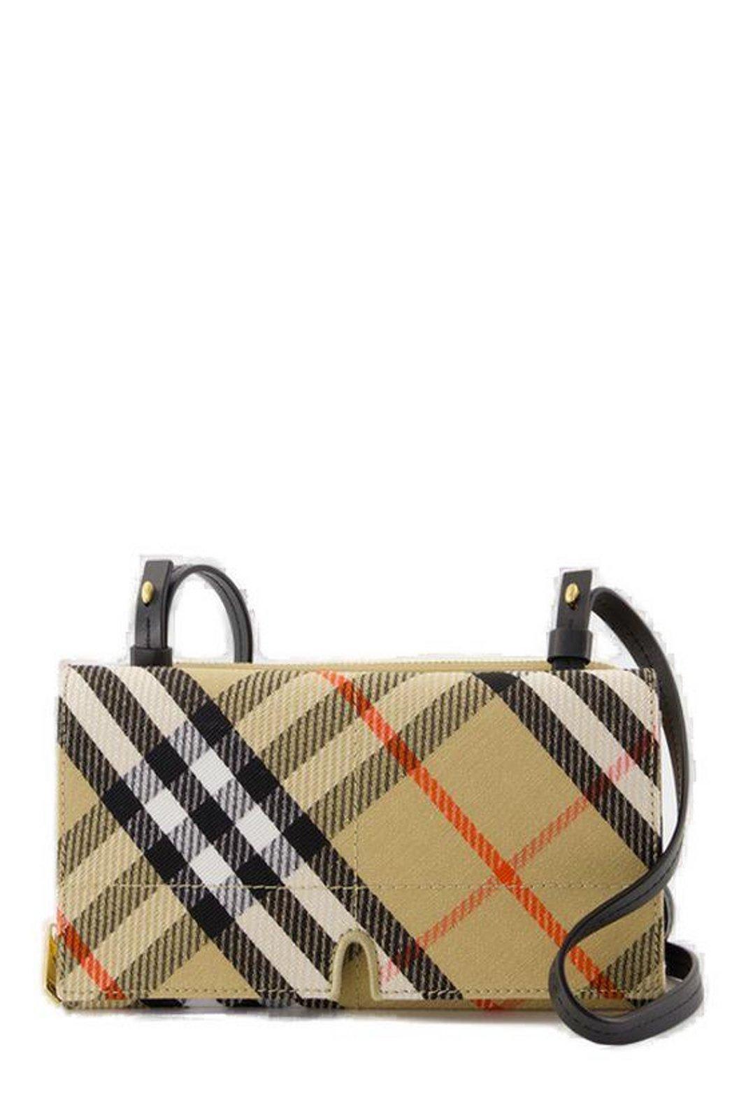 Burberry Snip Checked Foldover-top Pouch | italist