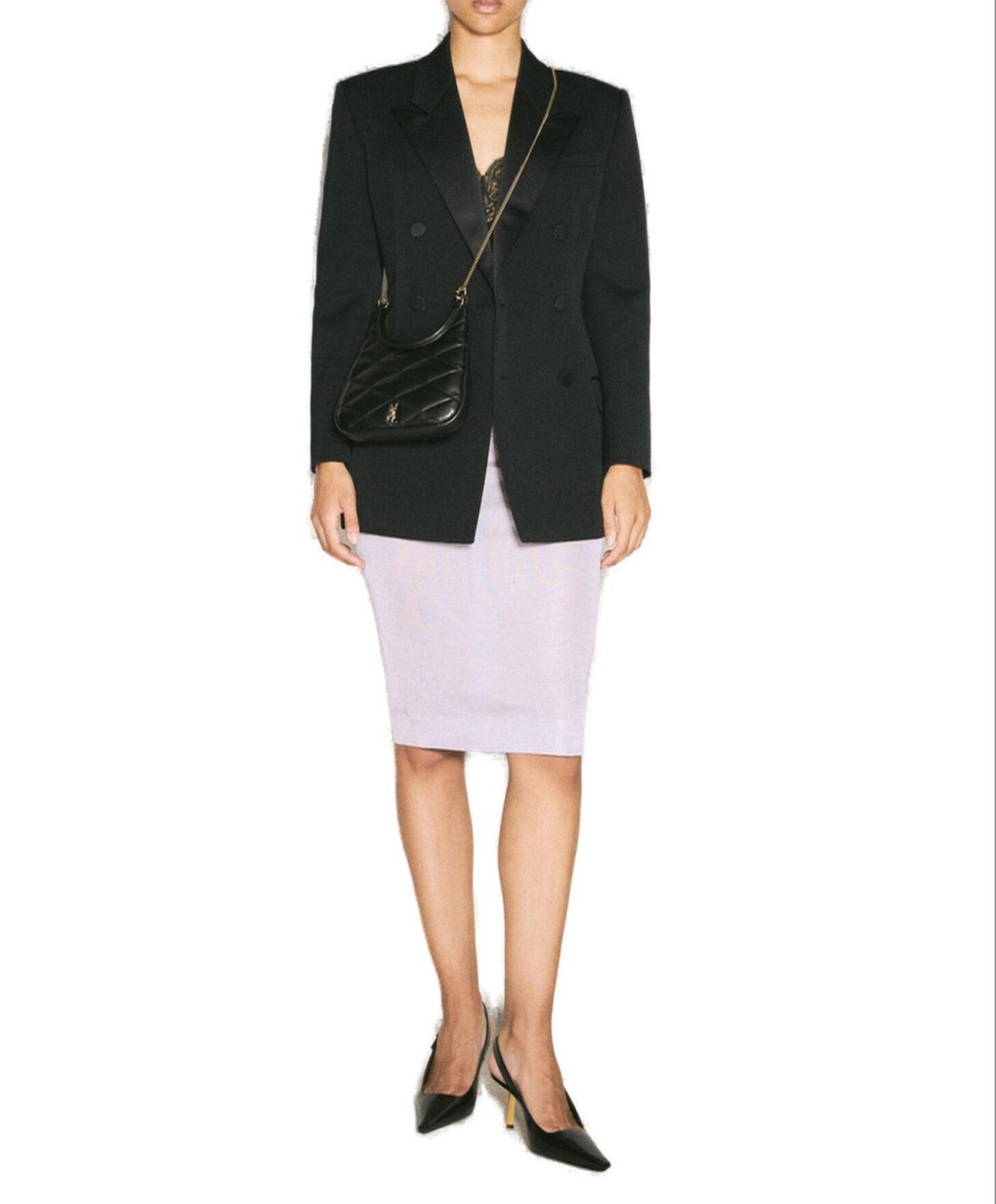 【送料&関税込】Saint Laurent Wide Hem Pencil Skirt Saint Laurent Wide Hem Pencil Skirt | italist