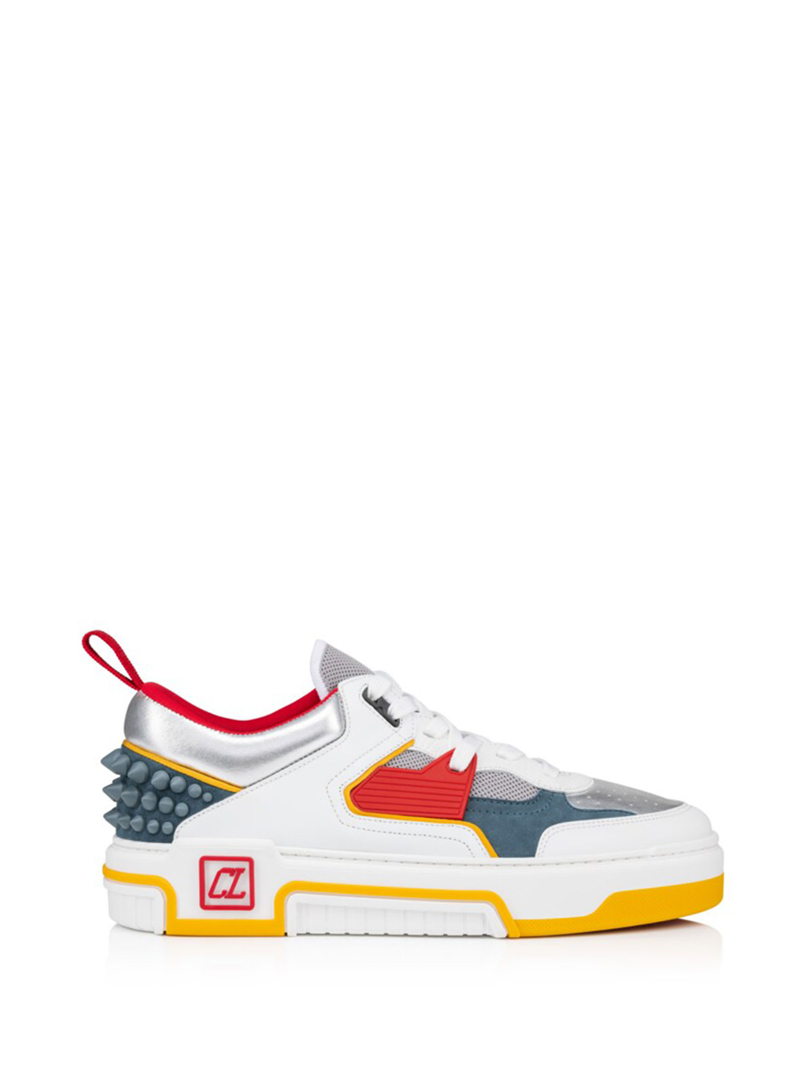 Christian Louboutin Astroloubi Men's White/Red Leather Sneakers New  FW23