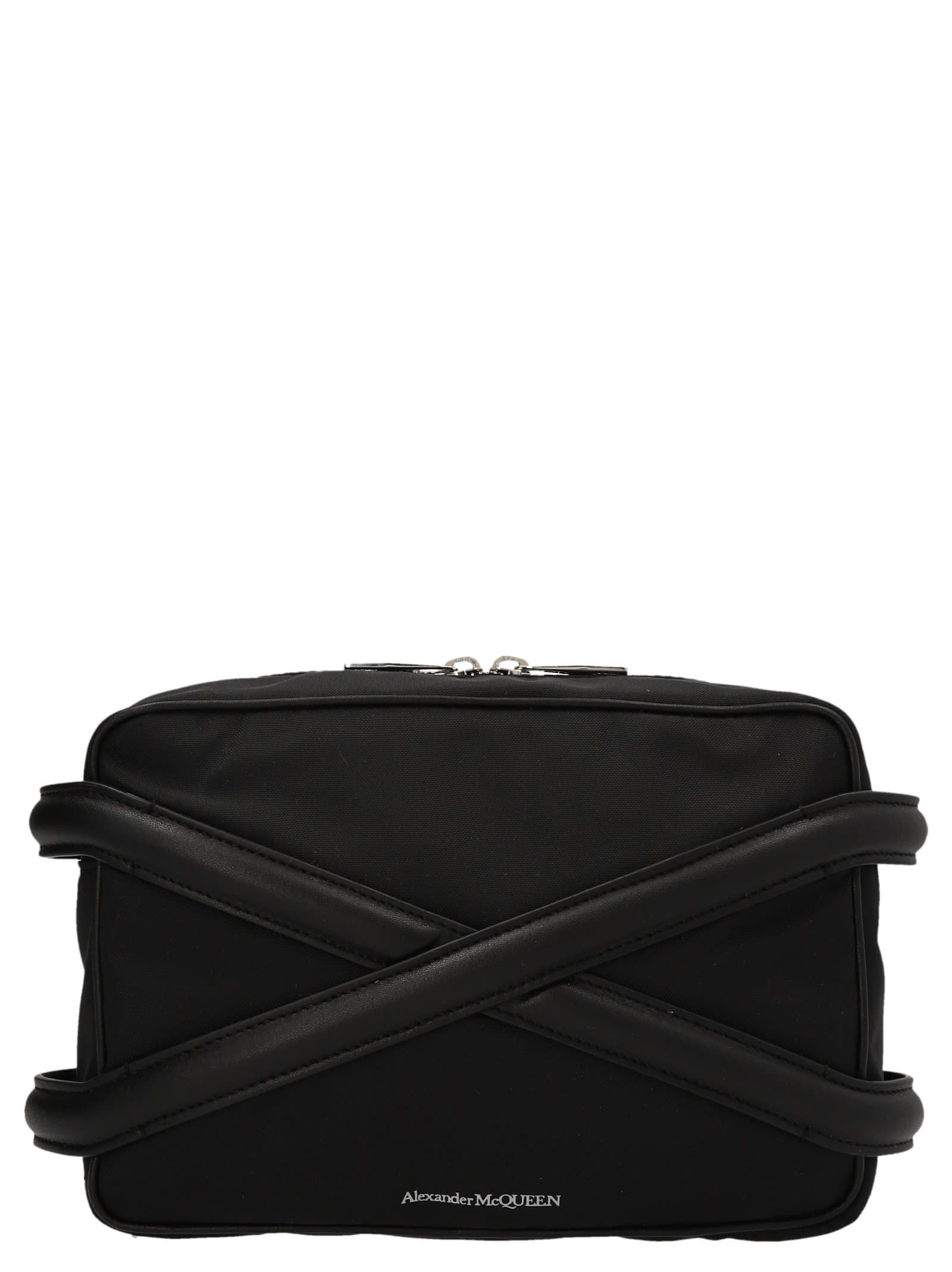 Alexander McQueen Mozart Leather Crossbody Bag - Black